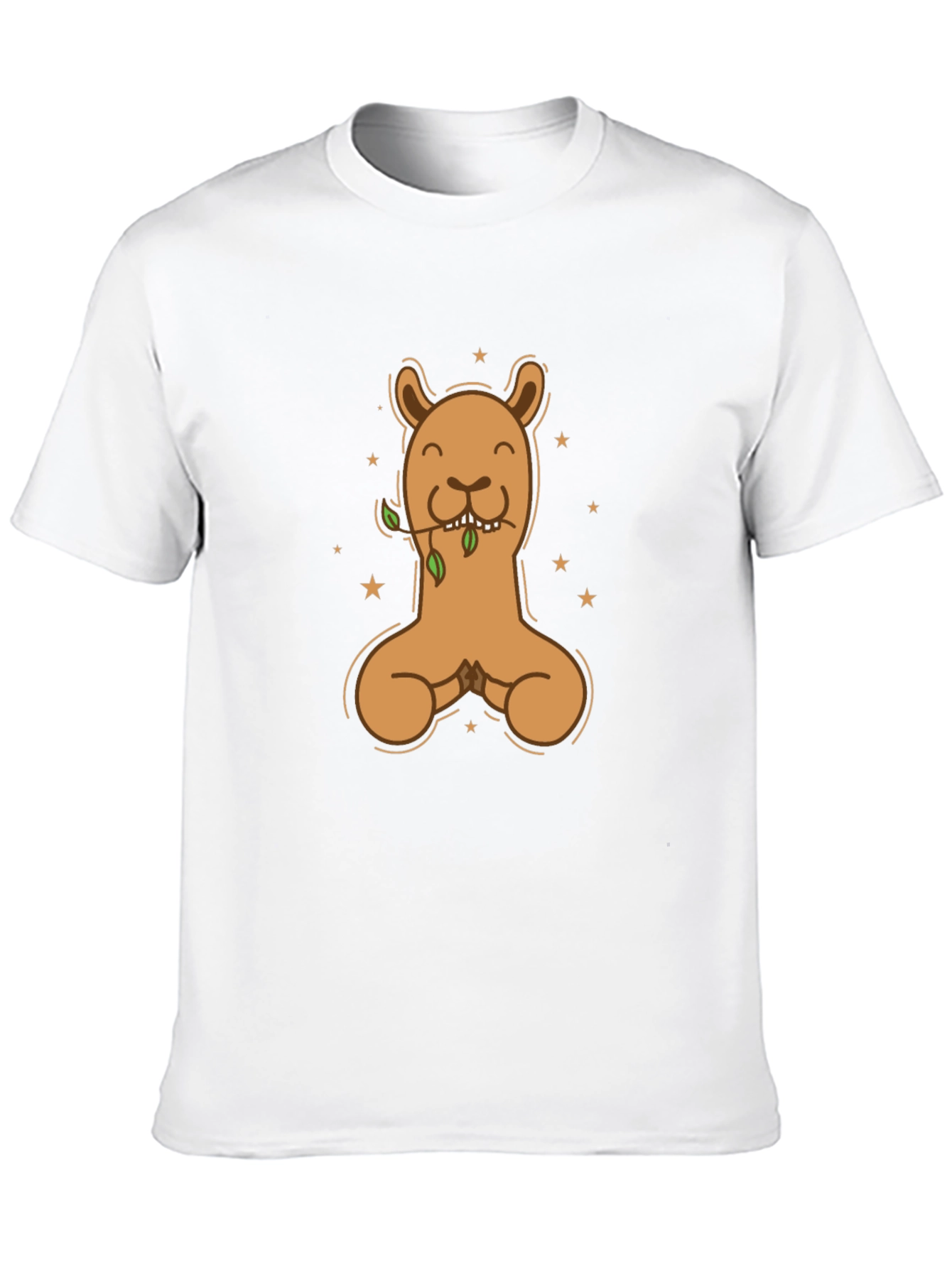 Llama Meditating Graphic T-Shirt - Casual Style