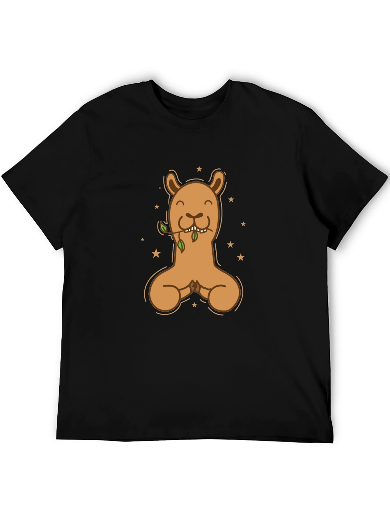 Llama Meditating Graphic T-Shirt - Casual Style