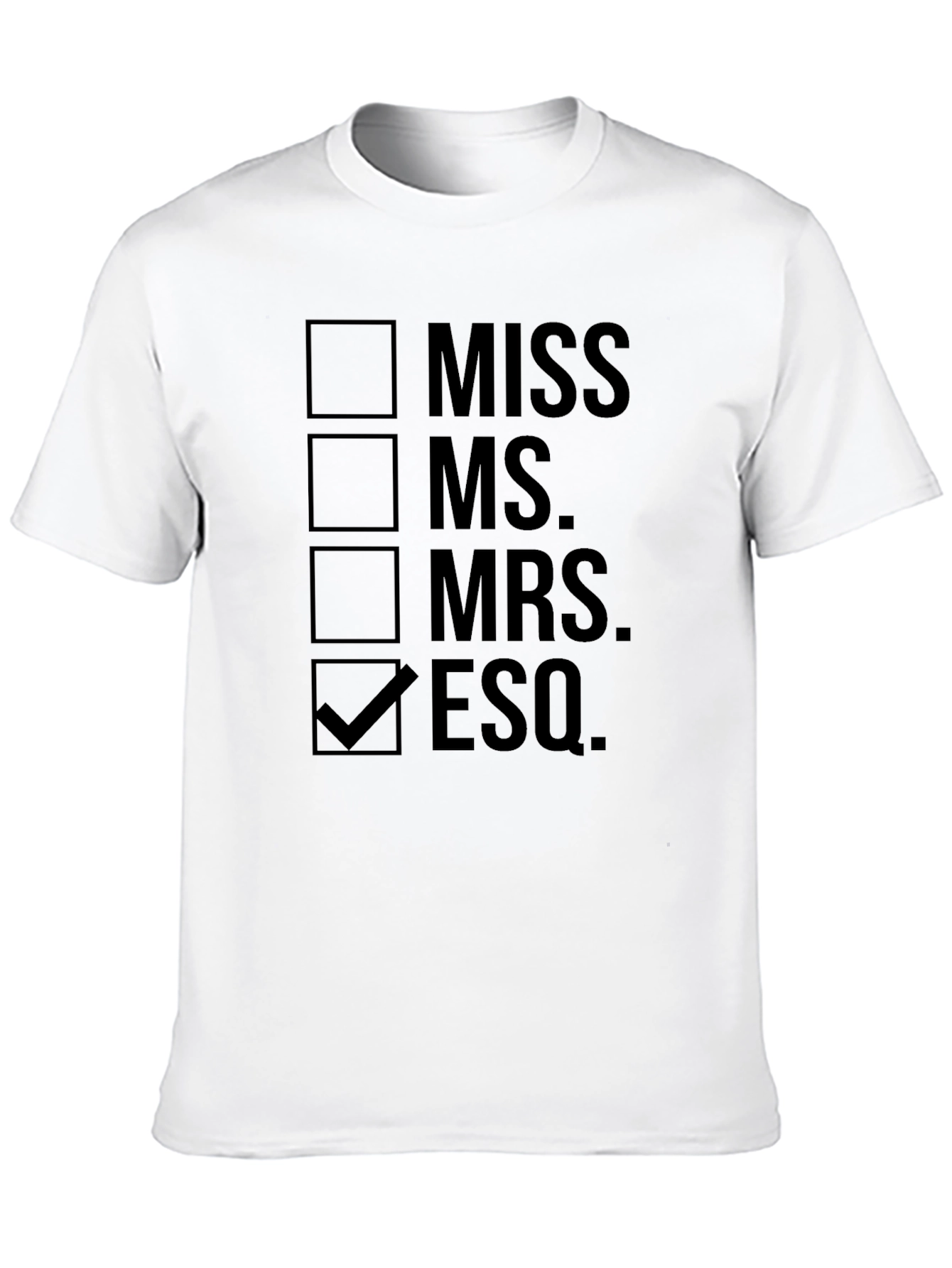 Esquire Checklist T-Shirt - Lawyer Gift