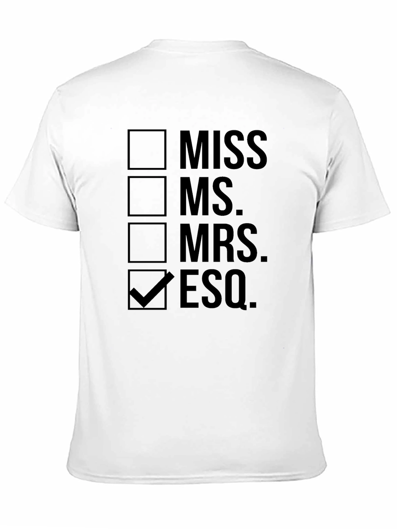Esquire Checklist T-Shirt - Lawyer Gift