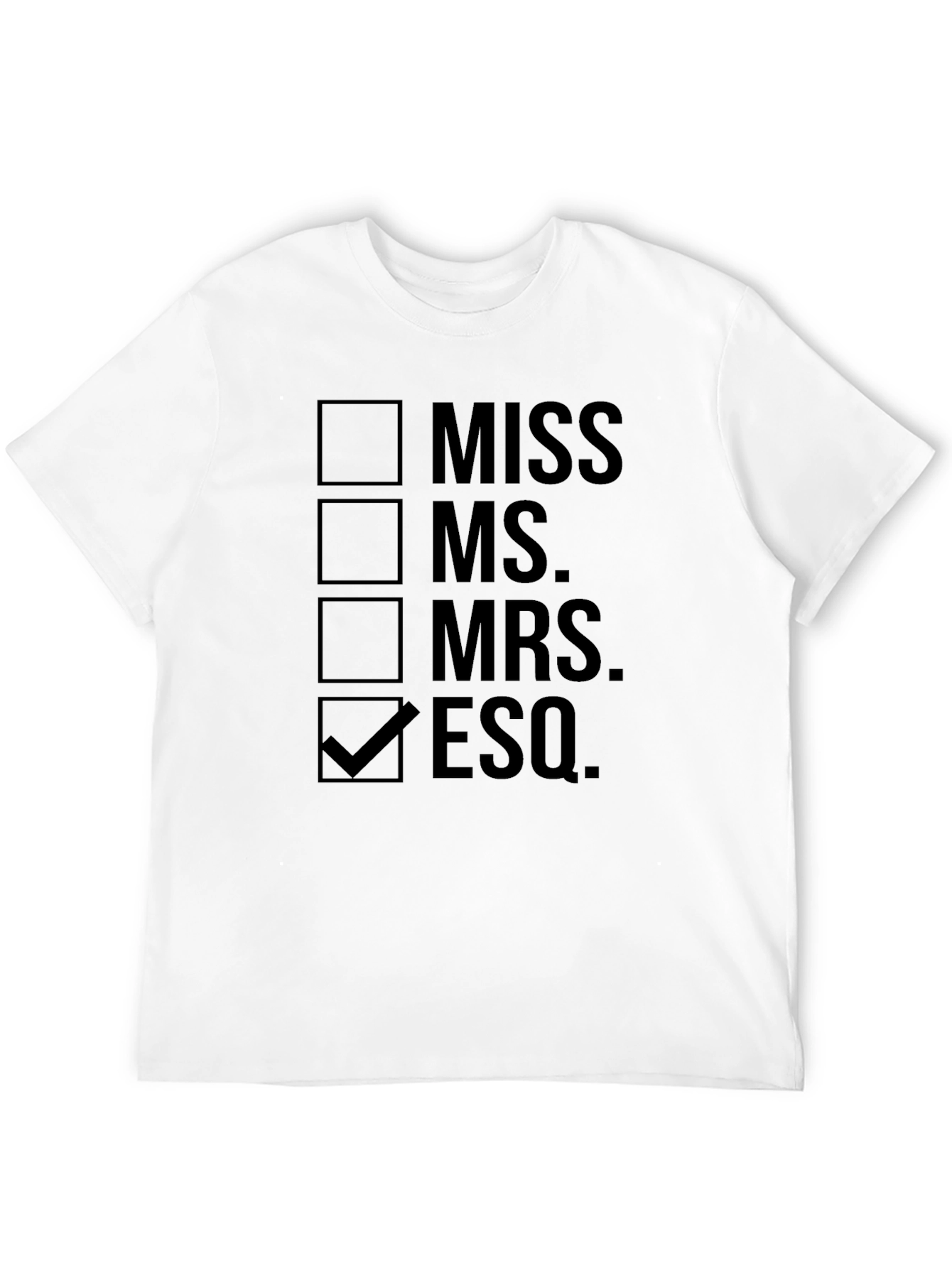 Esquire Checklist T-Shirt - Lawyer Gift