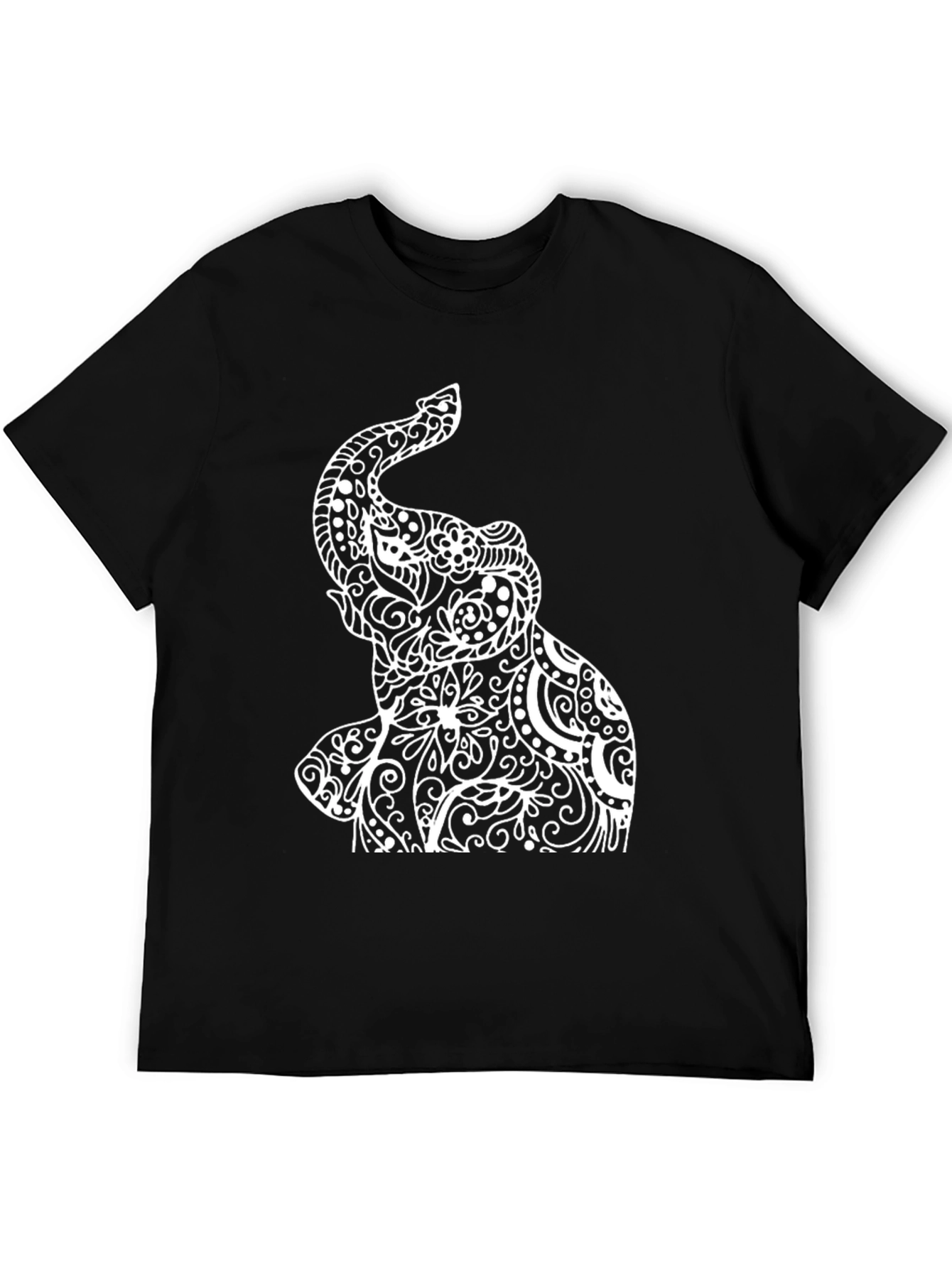 Elephant Mandala Black T-Shirt