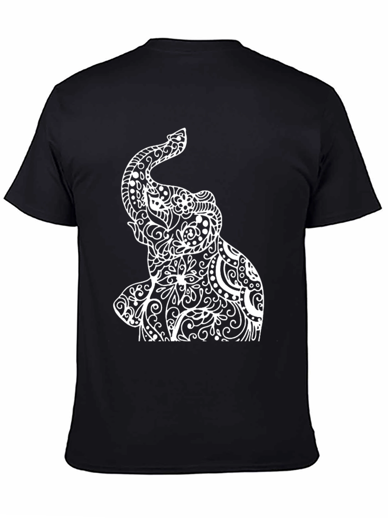 Elephant Mandala Black T-Shirt
