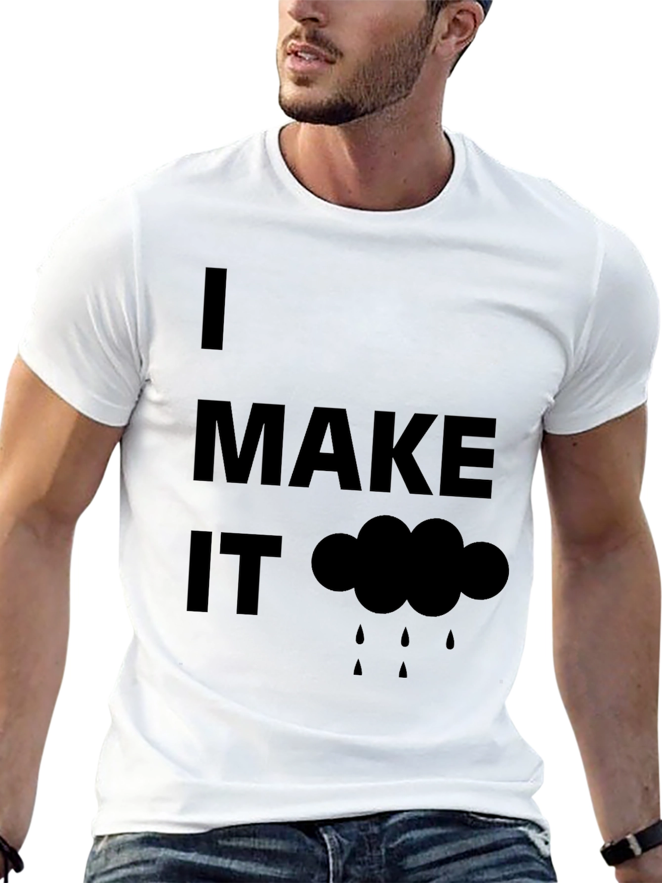 Humorous I Make It Rain Black T-Shirt