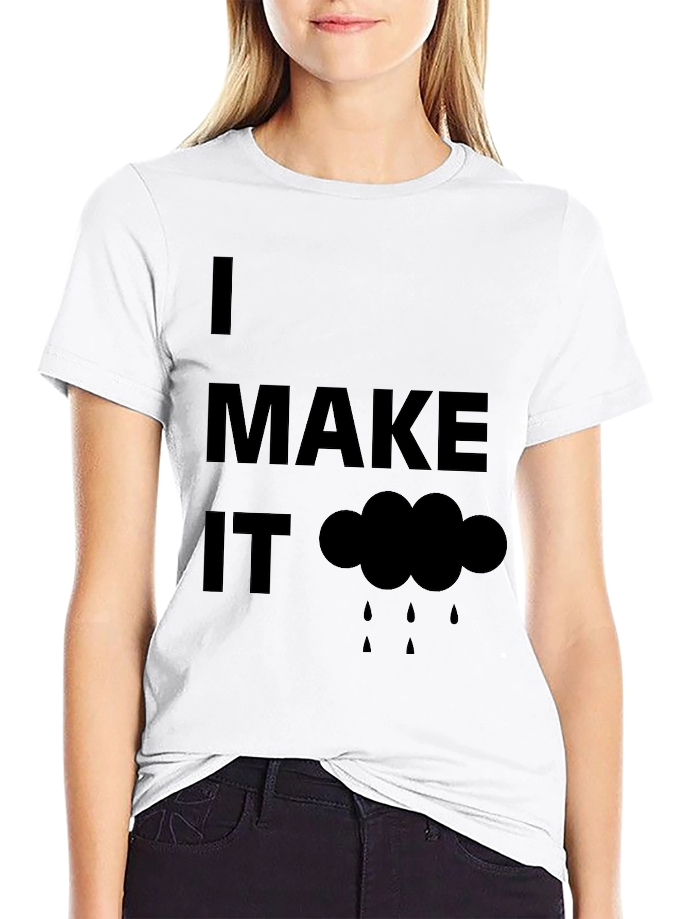 Humorous I Make It Rain Black T-Shirt