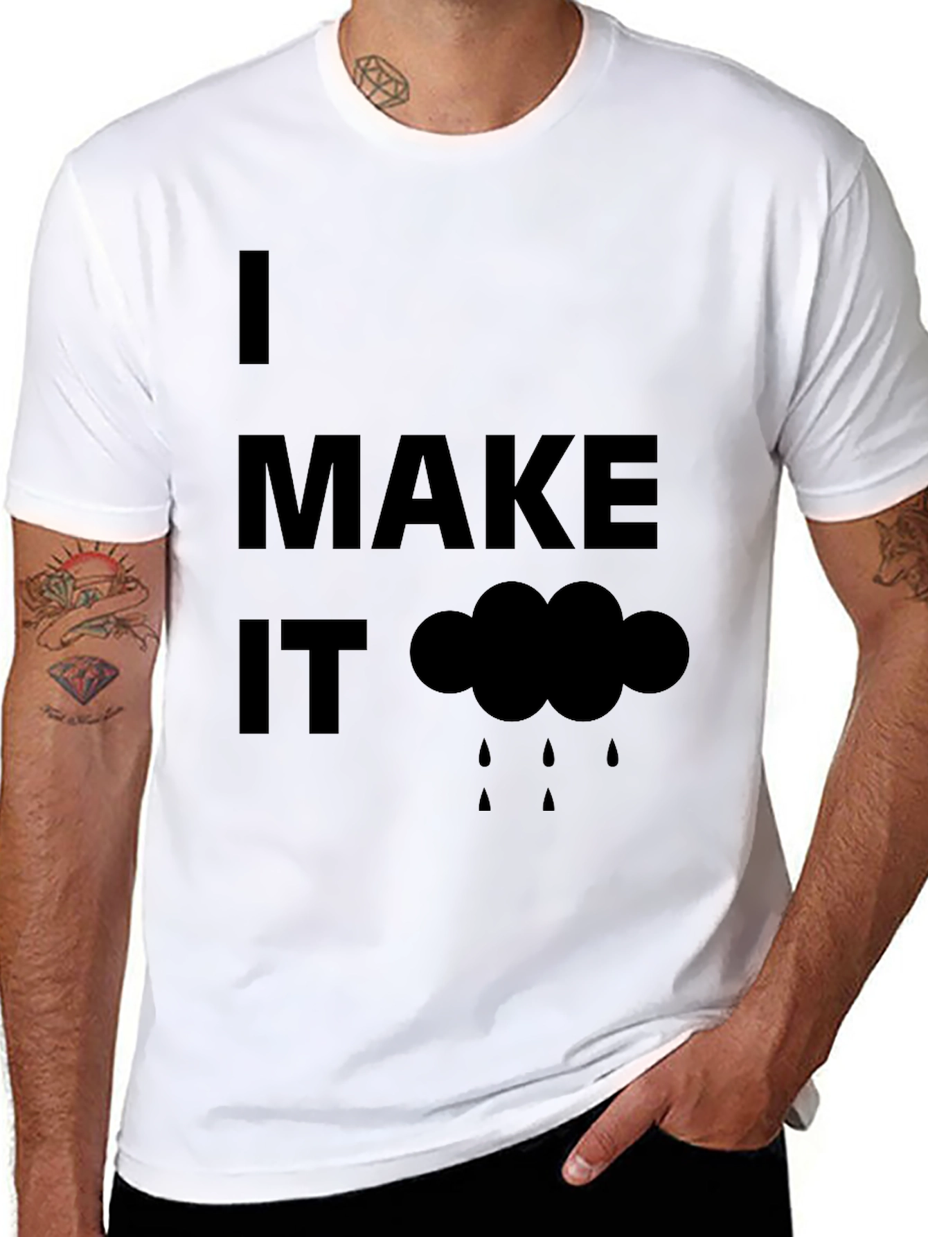 Humorous I Make It Rain Black T-Shirt