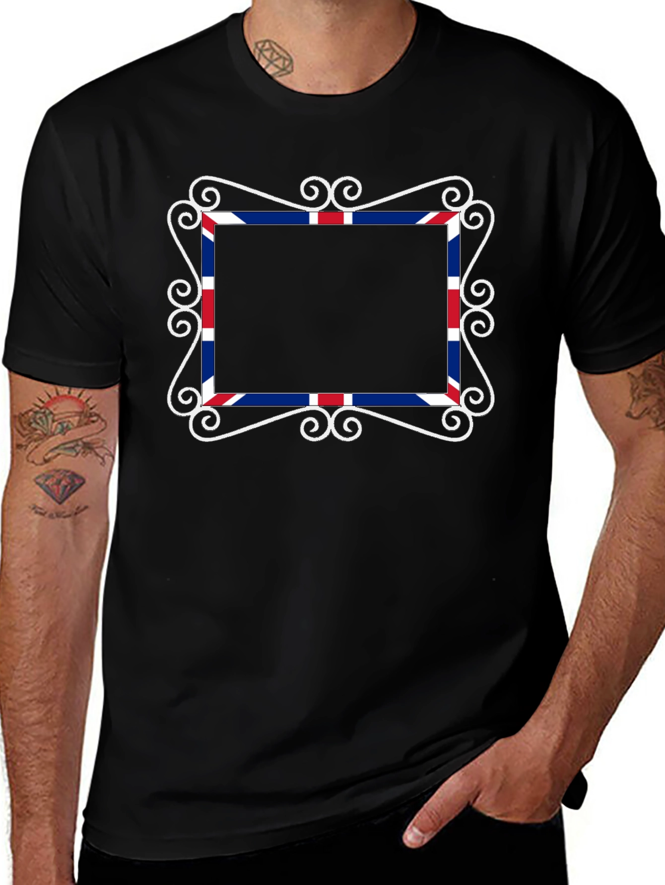 Union Jack Frame Black T-Shirt