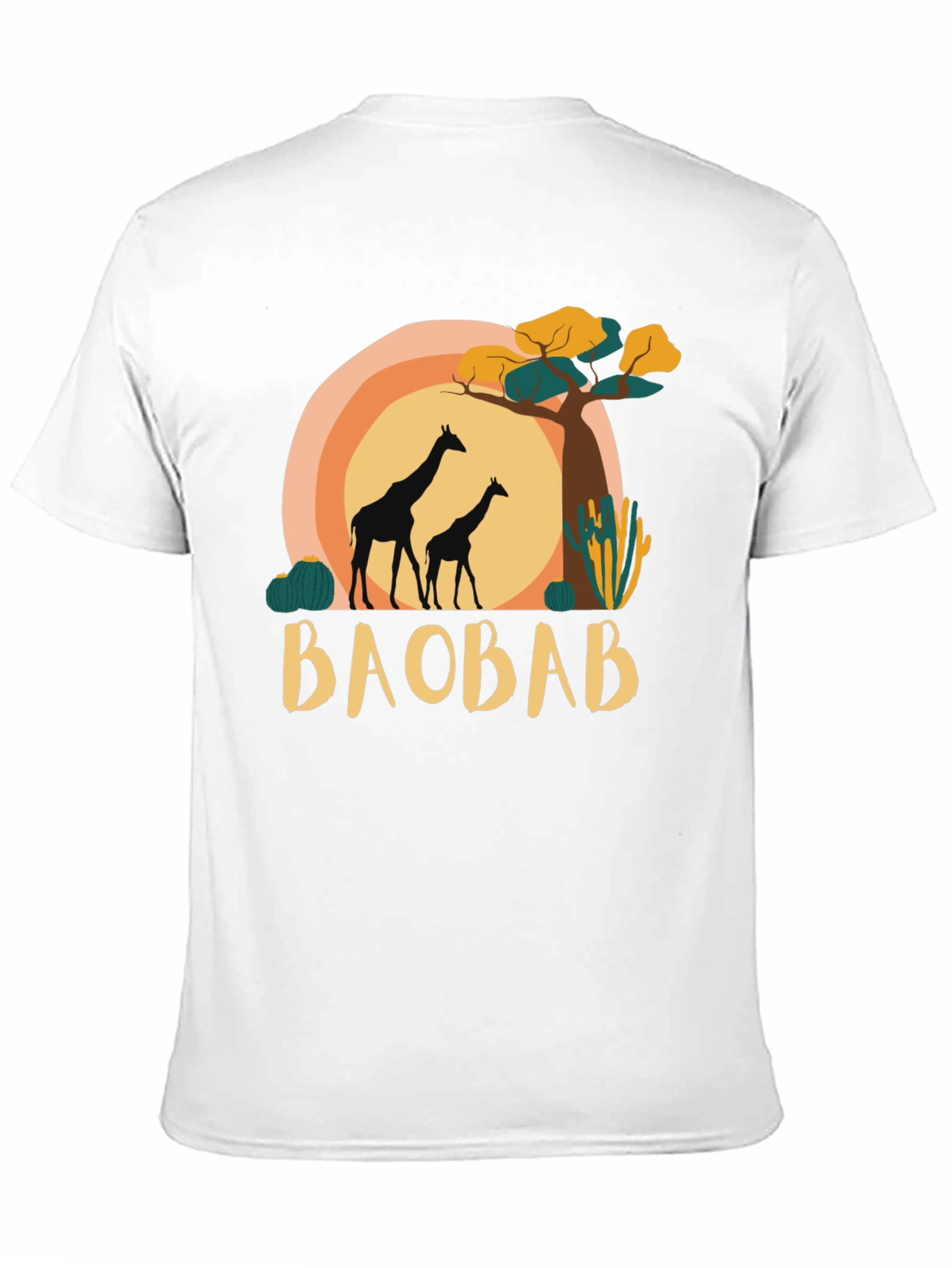 Baobab Giraffe Graphic Tee - Safari Style