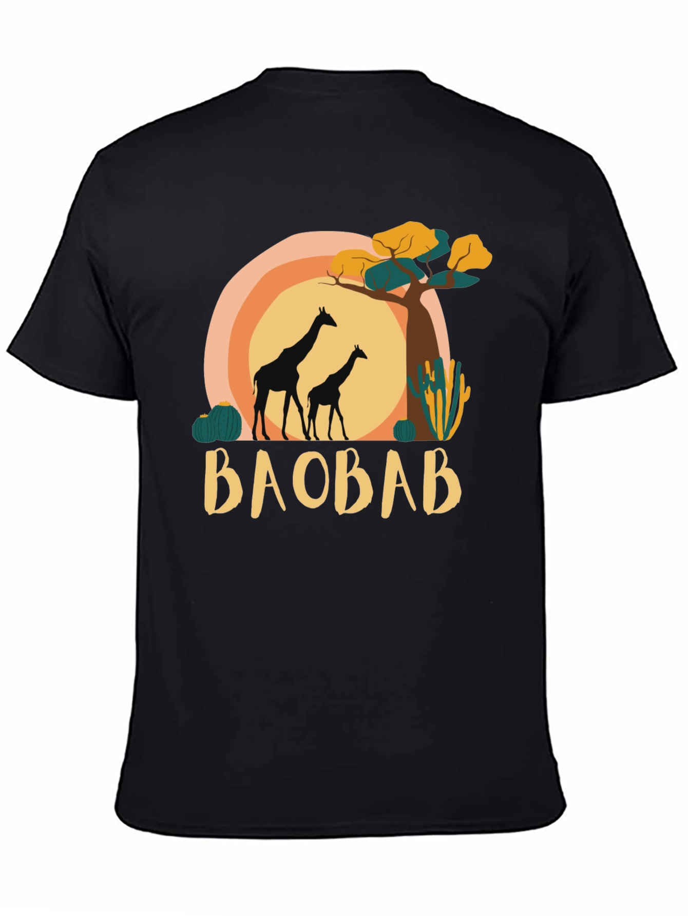Baobab Giraffe Graphic Tee - Safari Style