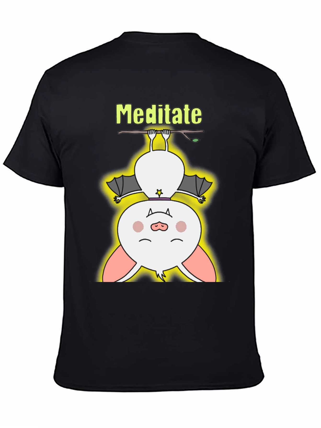Meditate Bat Tee - Cute Yoga T-Shirt