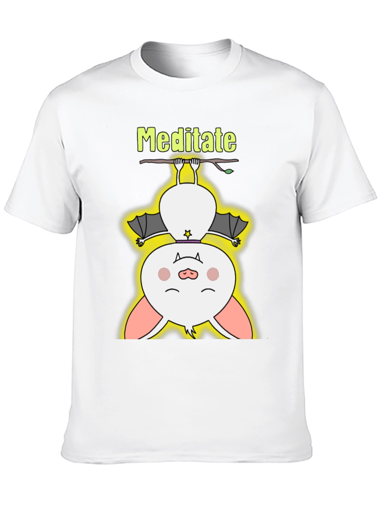 Meditate Bat Tee - Cute Yoga T-Shirt