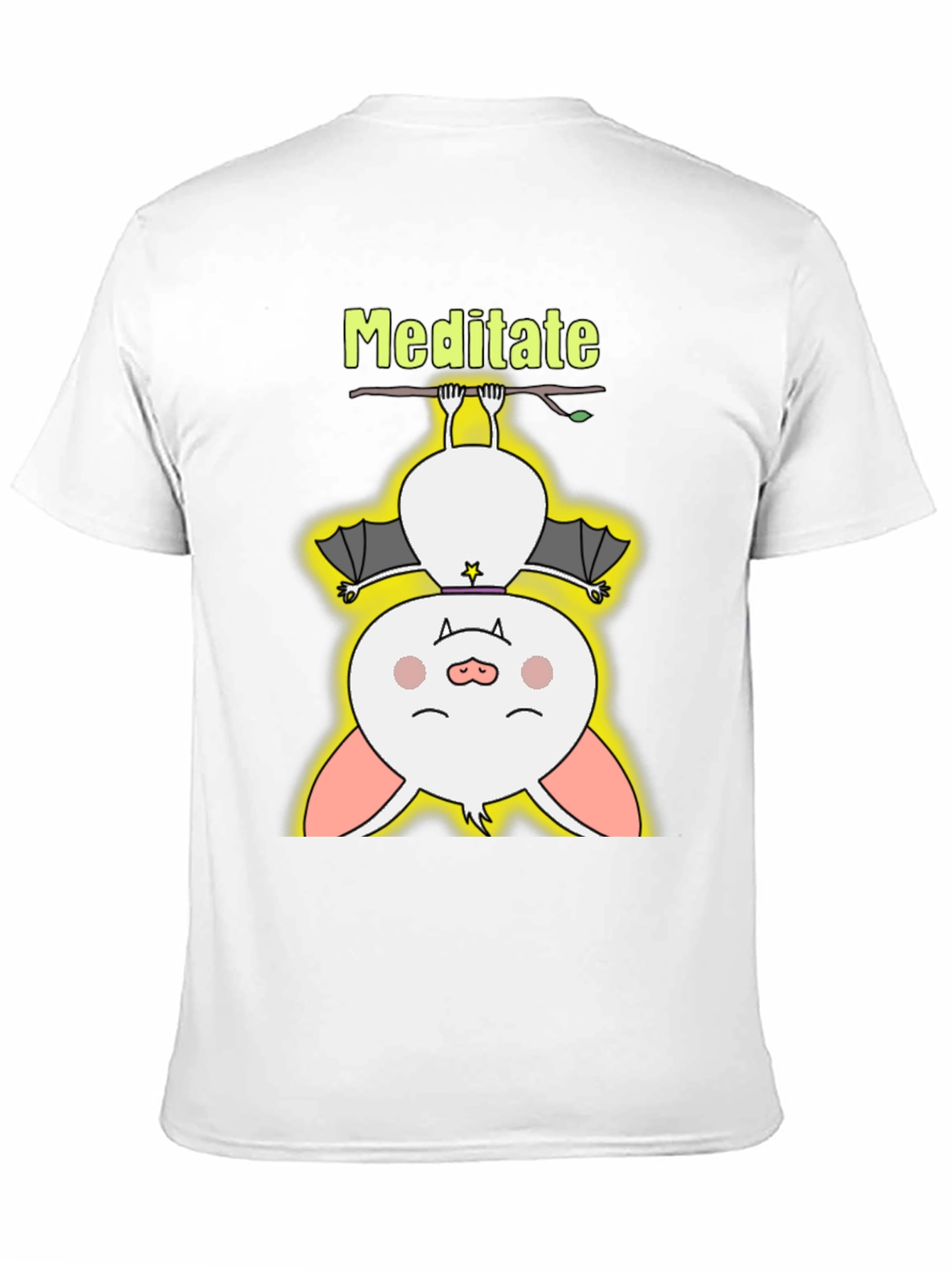 Meditate Bat Tee - Cute Yoga T-Shirt