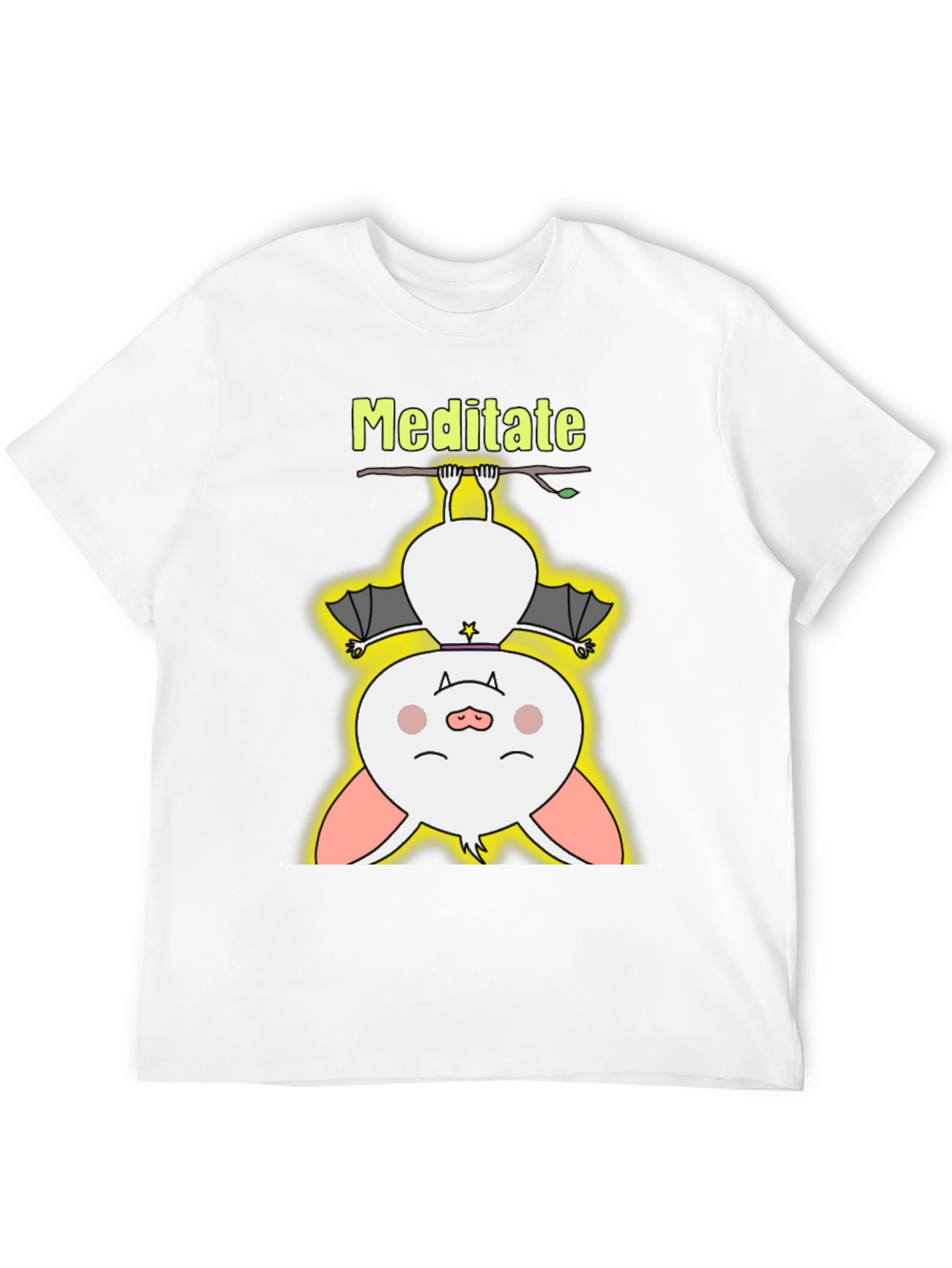 Meditate Bat Tee - Cute Yoga T-Shirt