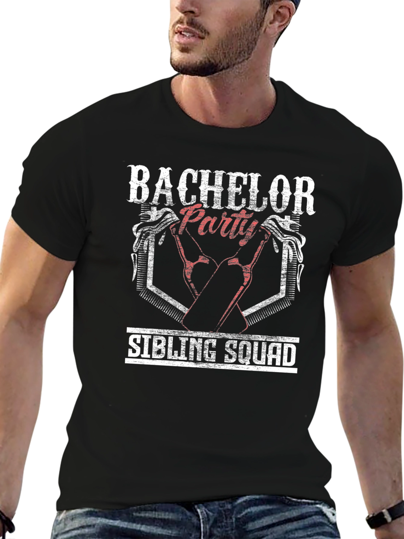 Bachelor Party Sibling Squad Graphic T-Shirt