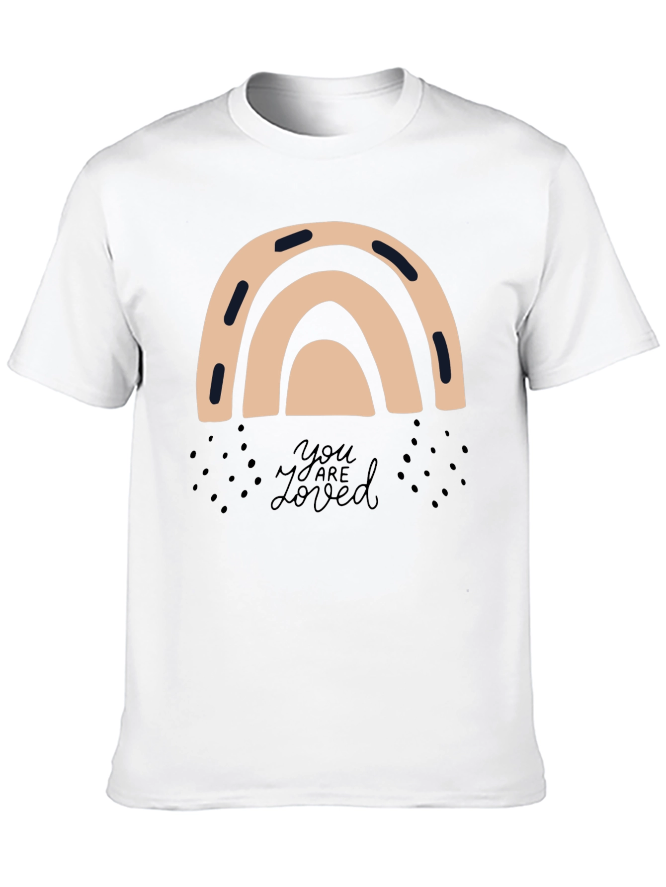 Stylish Rainbow Graphic Tee - You Are Loved