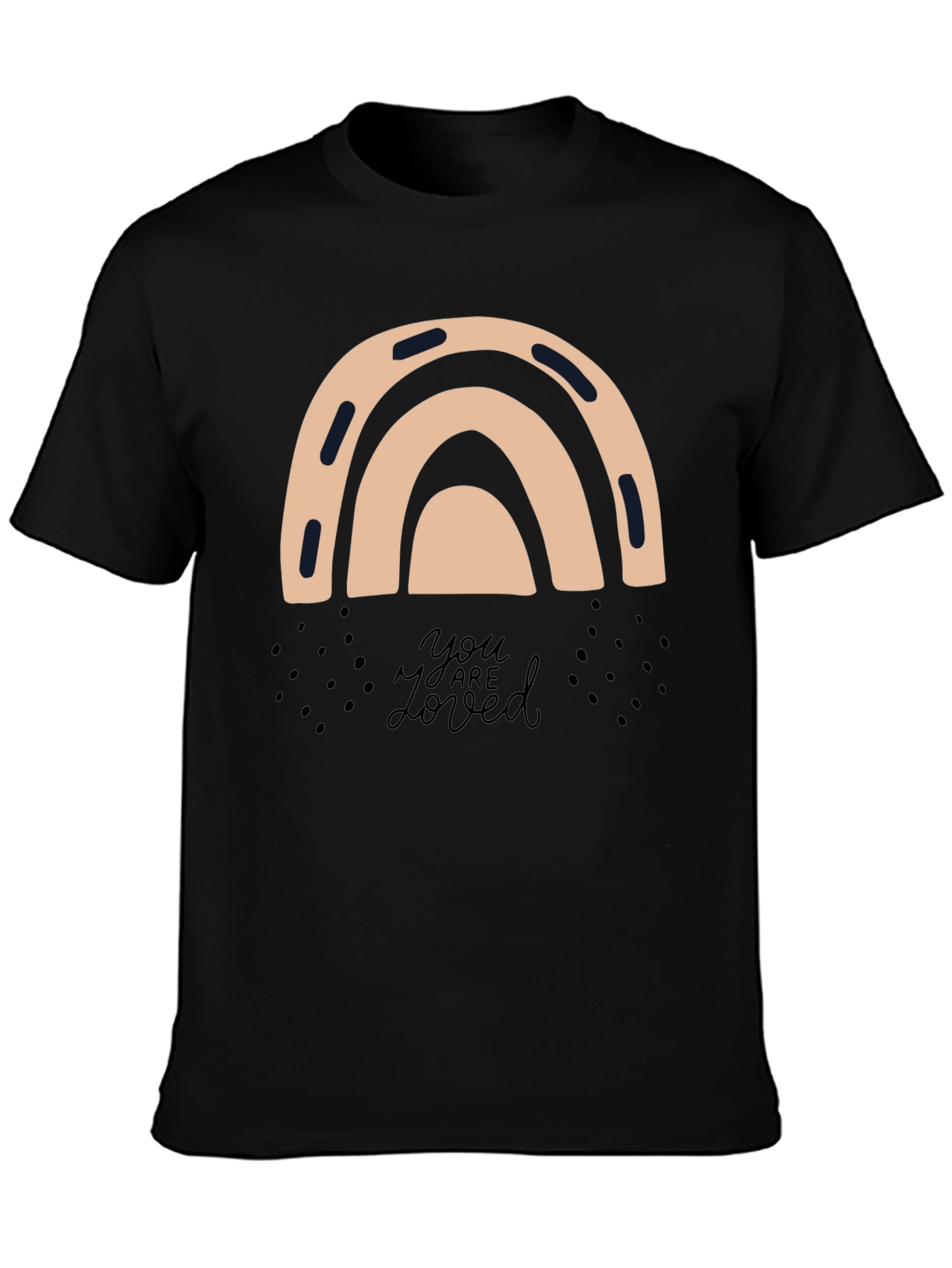 Stylish Rainbow Graphic Tee - You Are Loved