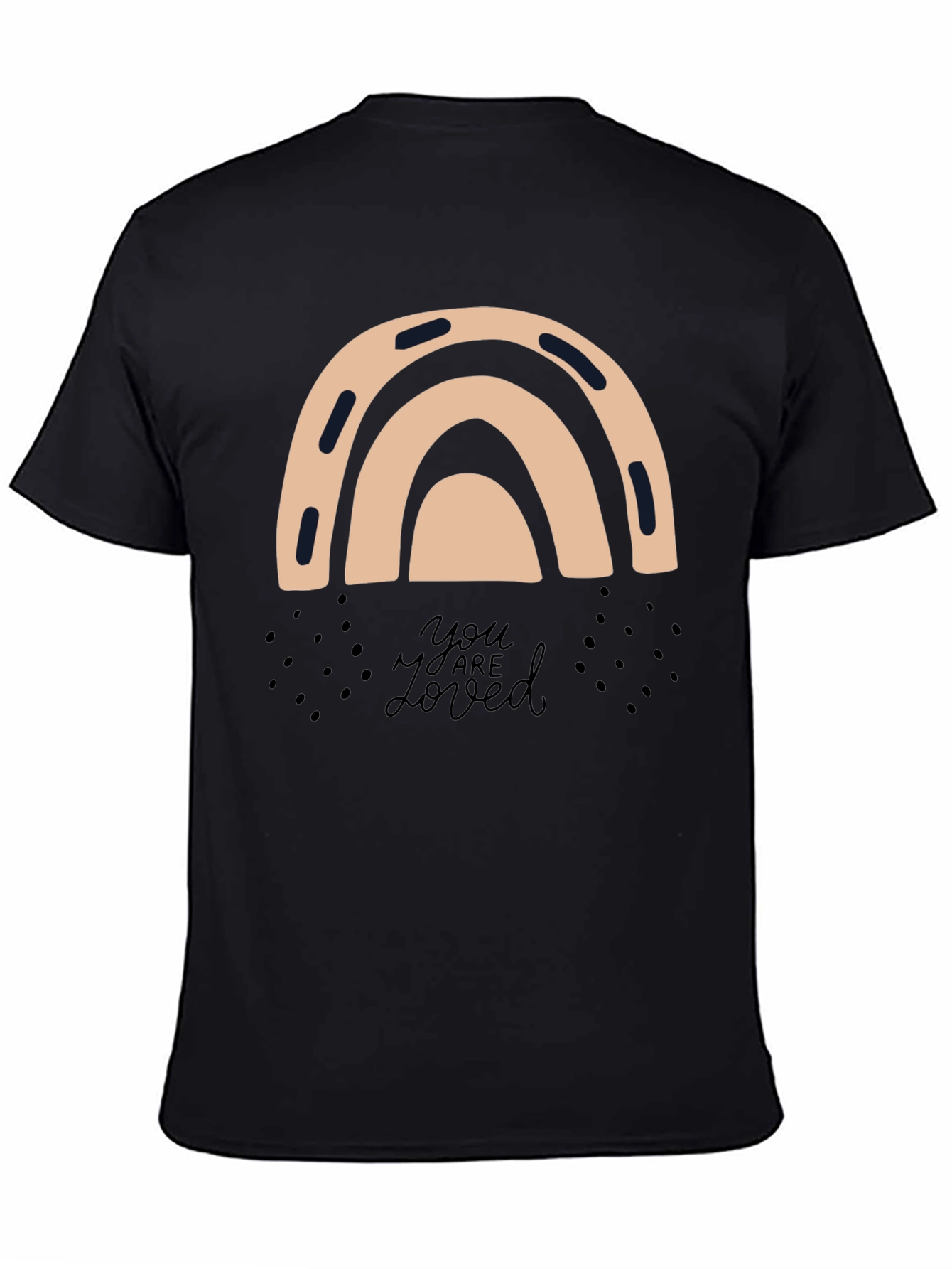 Stylish Rainbow Graphic Tee - You Are Loved