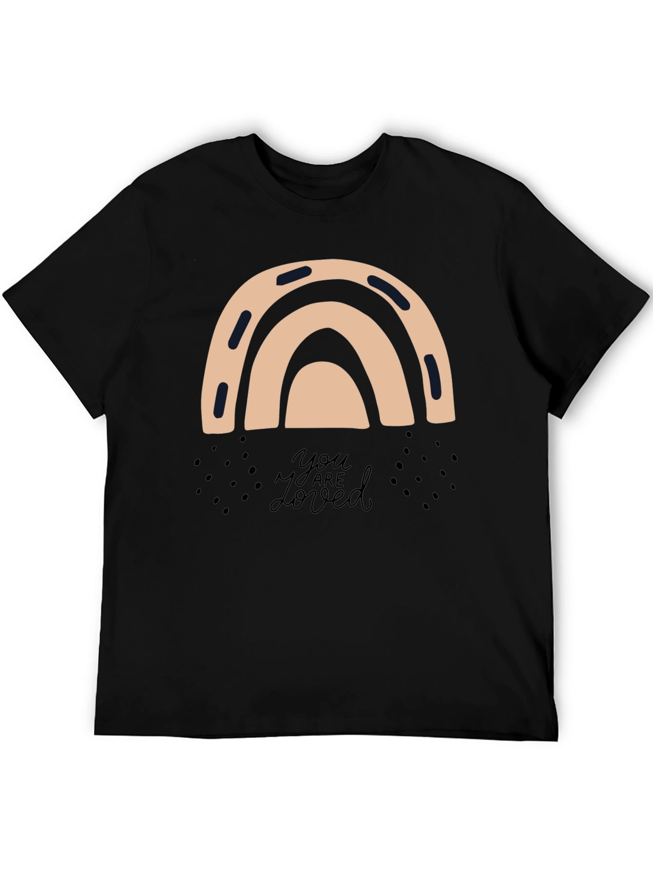Stylish Rainbow Graphic Tee - You Are Loved