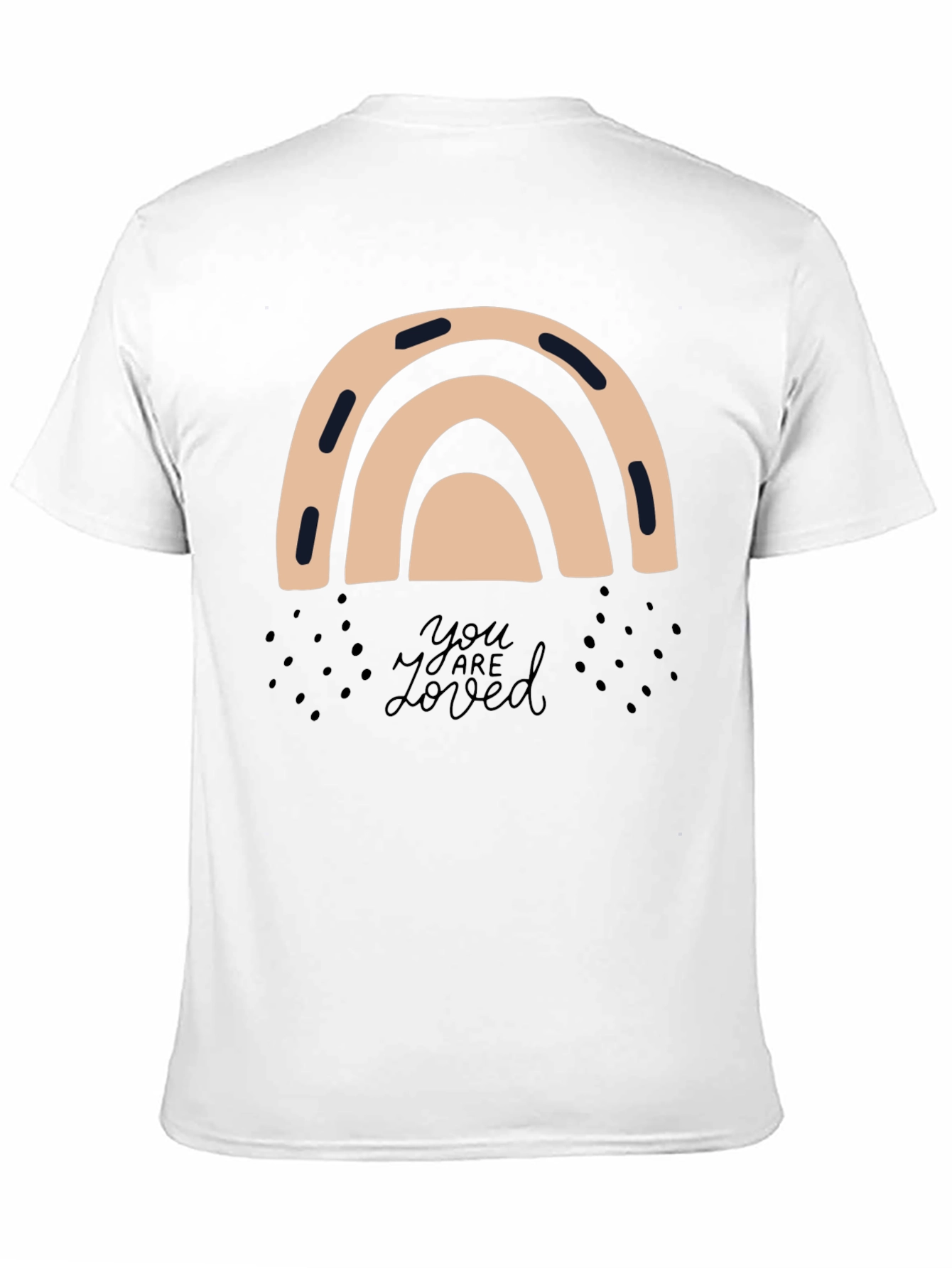 Stylish Rainbow Graphic Tee - You Are Loved