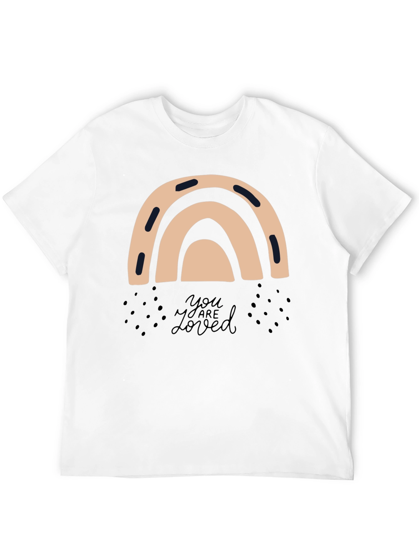 Stylish Rainbow Graphic Tee - You Are Loved