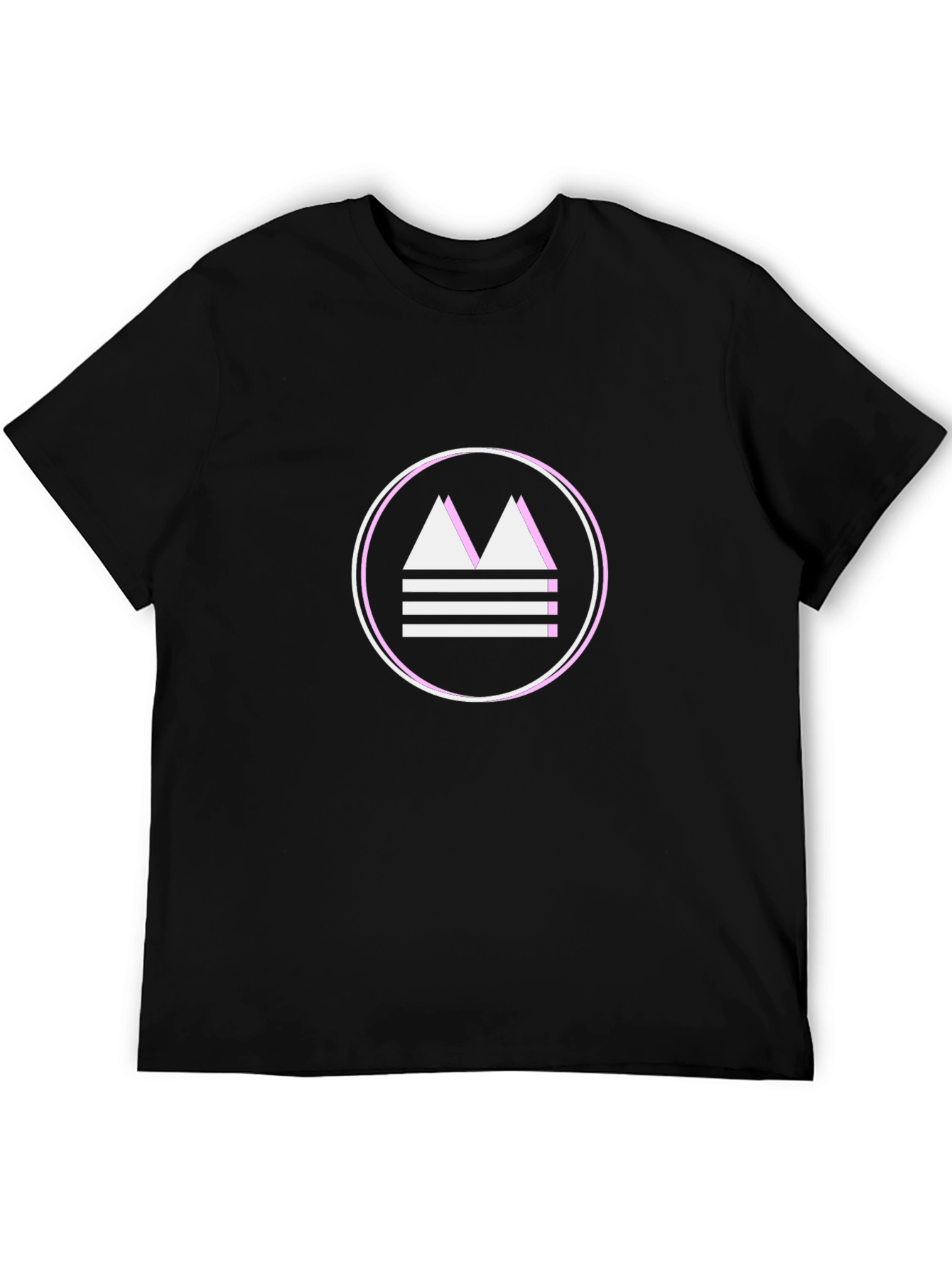 Modern Black T-Shirt with Geometric Logo