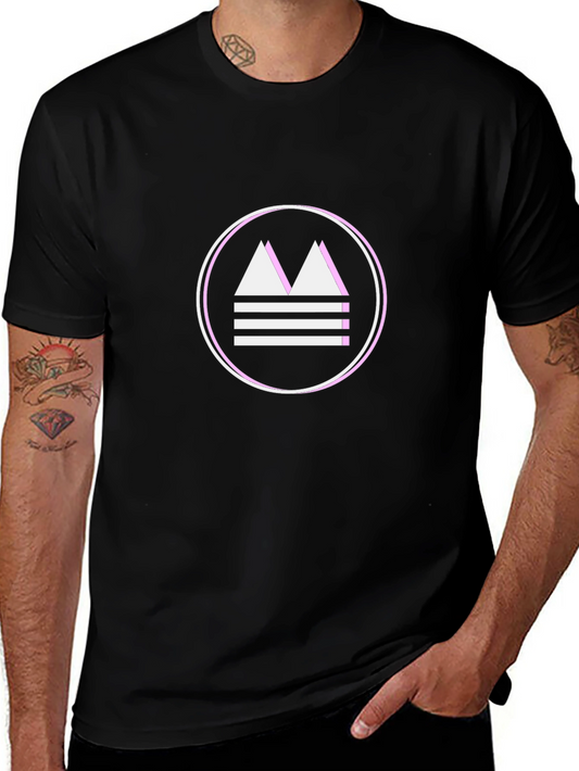 Modern Black T-Shirt with Geometric Logo
