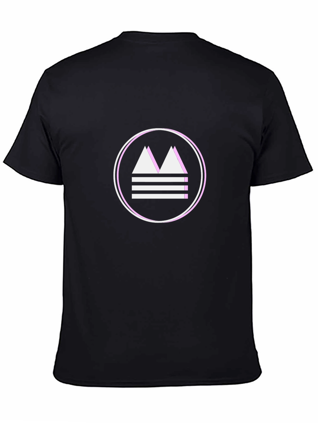 Modern Black T-Shirt with Geometric Logo