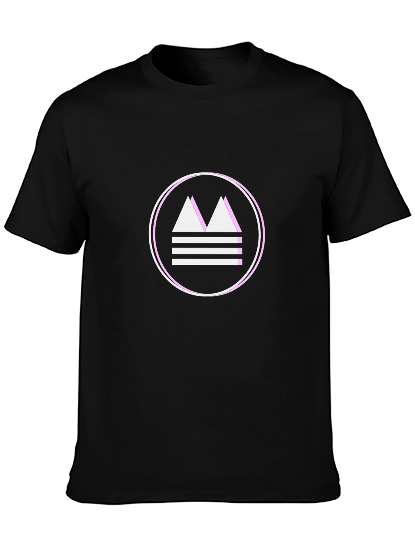 Modern Black T-Shirt with Geometric Logo