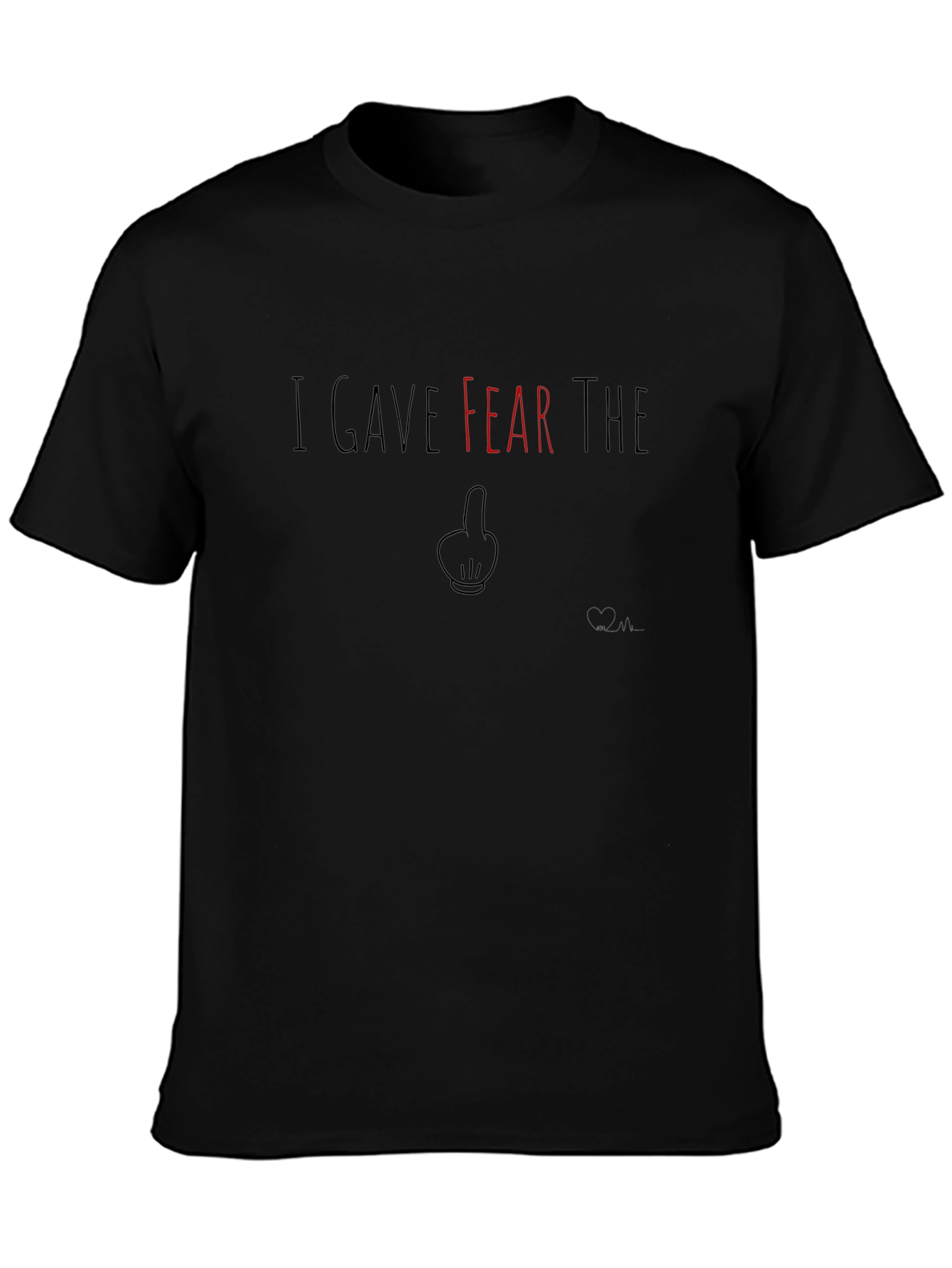I Gave Fear the Finger Graphic Tee - Black
