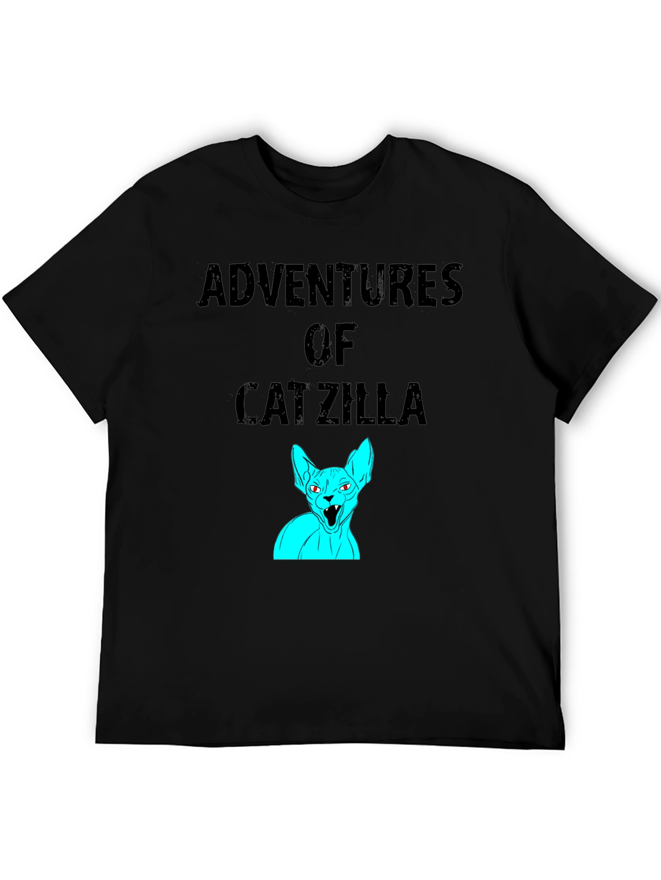 Adventures of Catzilla Black Graphic Tee