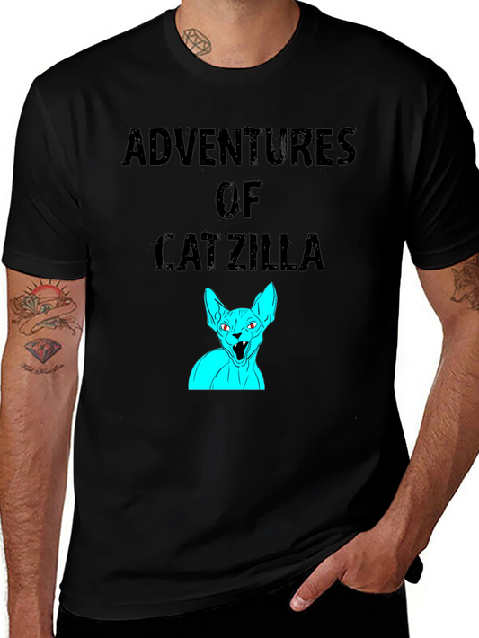 Adventures of Catzilla Black Graphic Tee