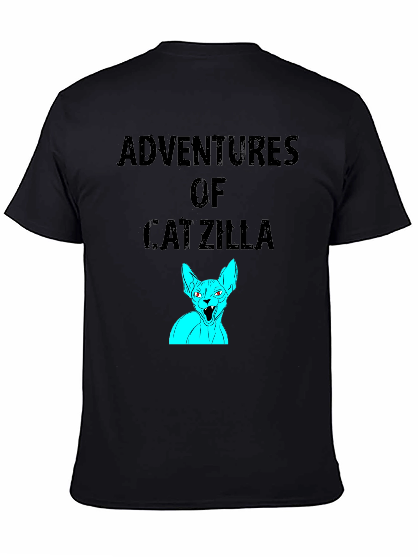 Adventures of Catzilla Black Graphic Tee