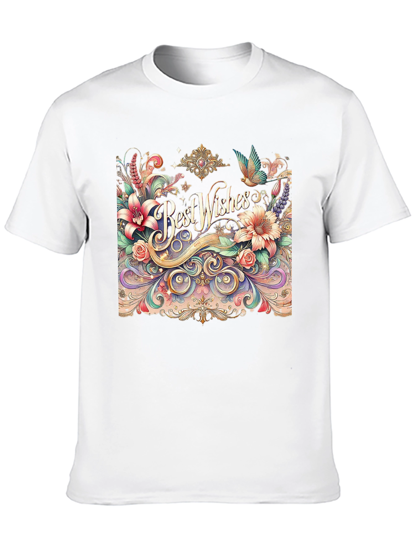Best Wishes Floral Graphic Tee