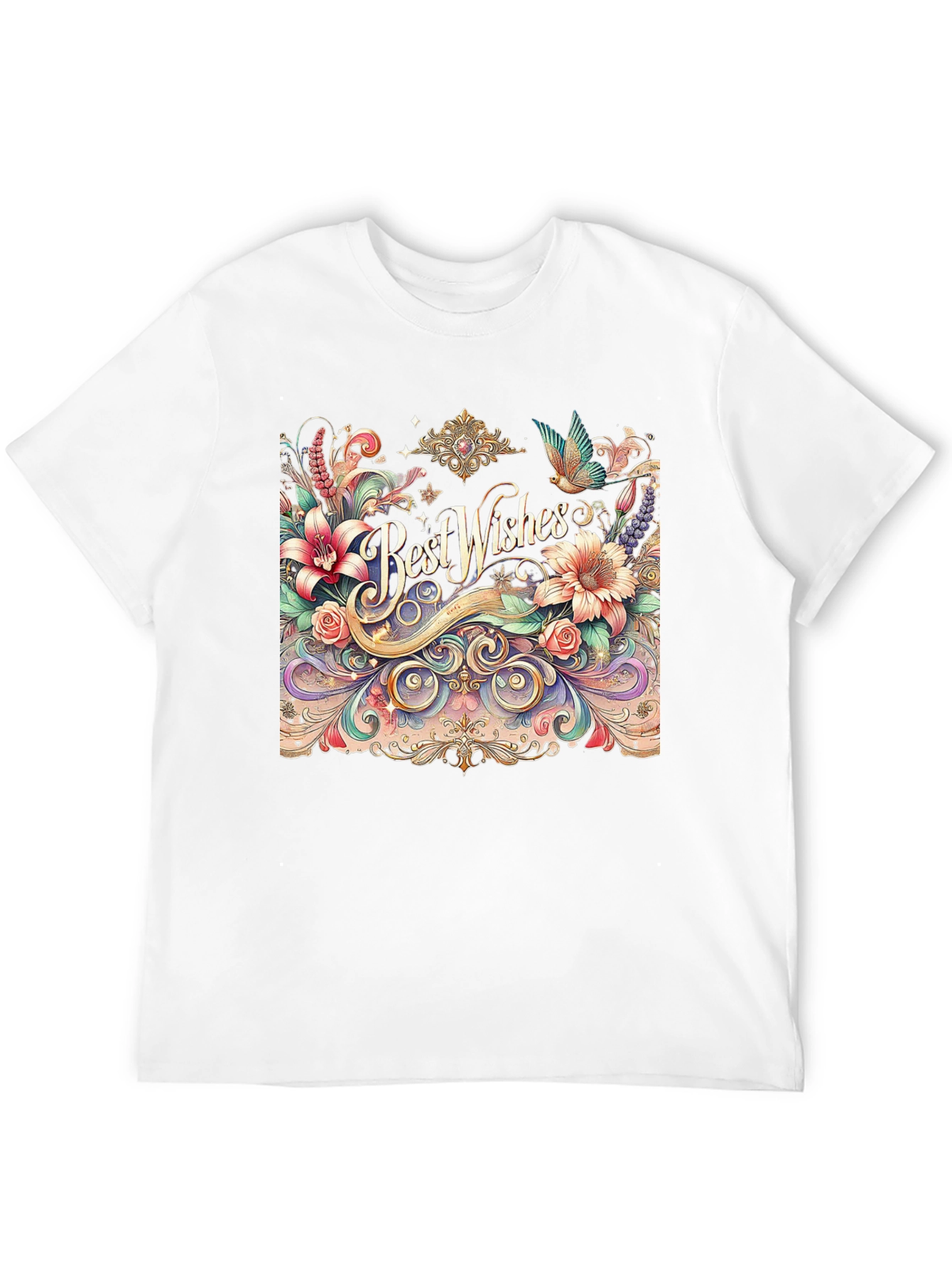 Best Wishes Floral Graphic Tee