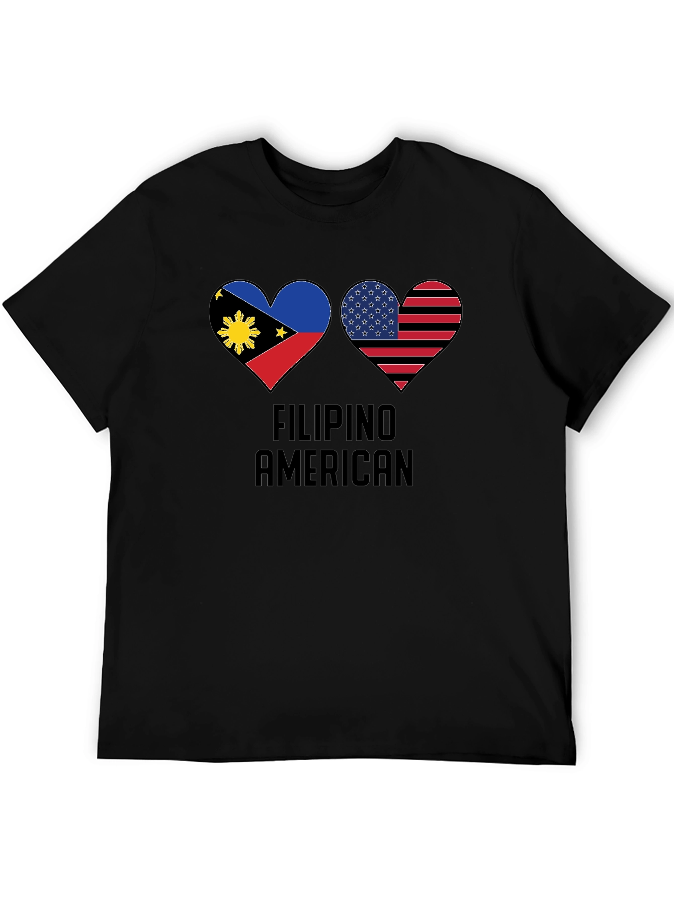 Filipino American Pride Heart T-Shirt