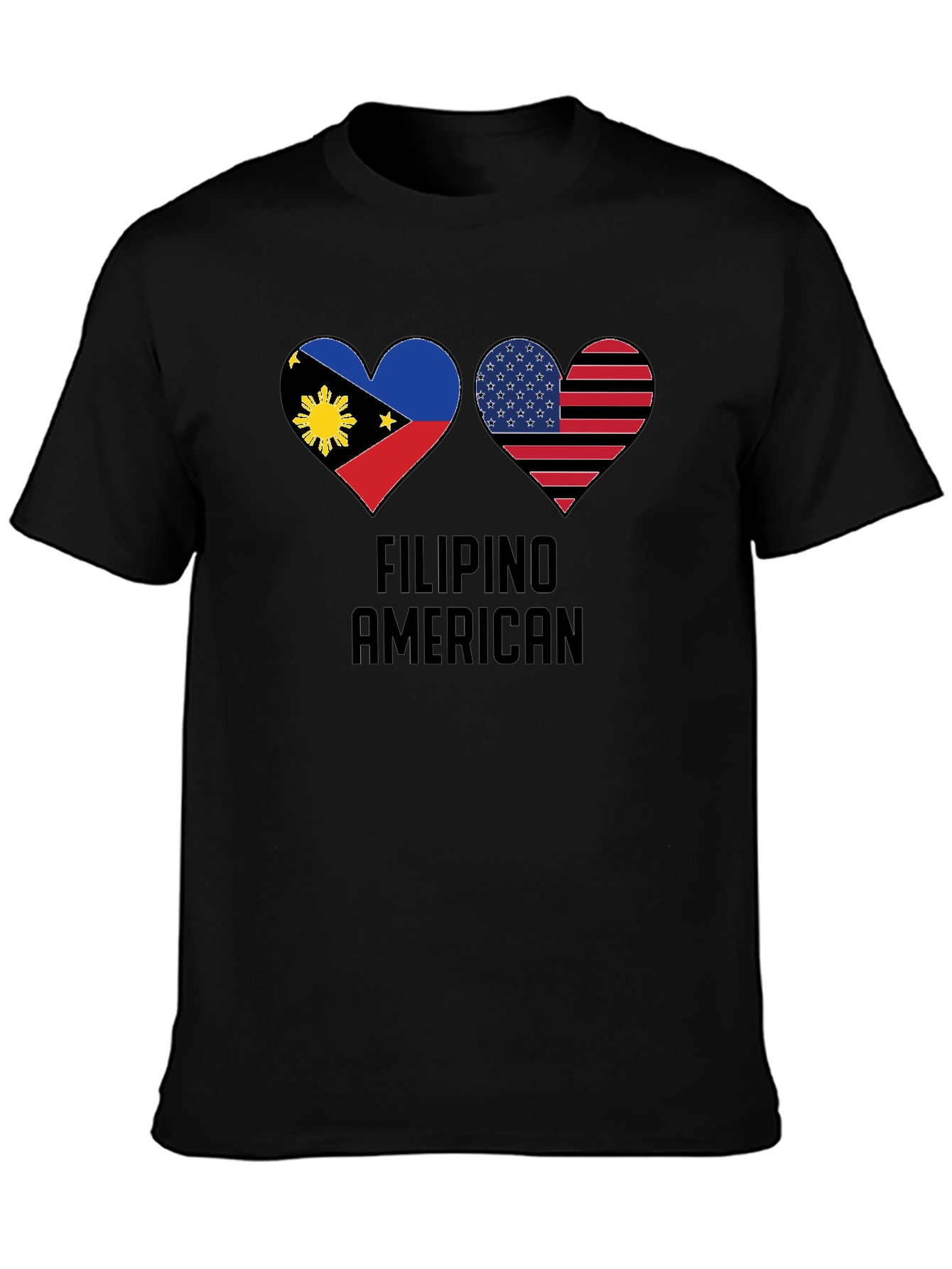 Filipino American Pride Heart T-Shirt