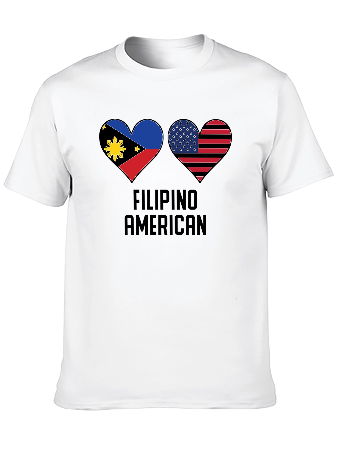Filipino American Pride Heart T-Shirt
