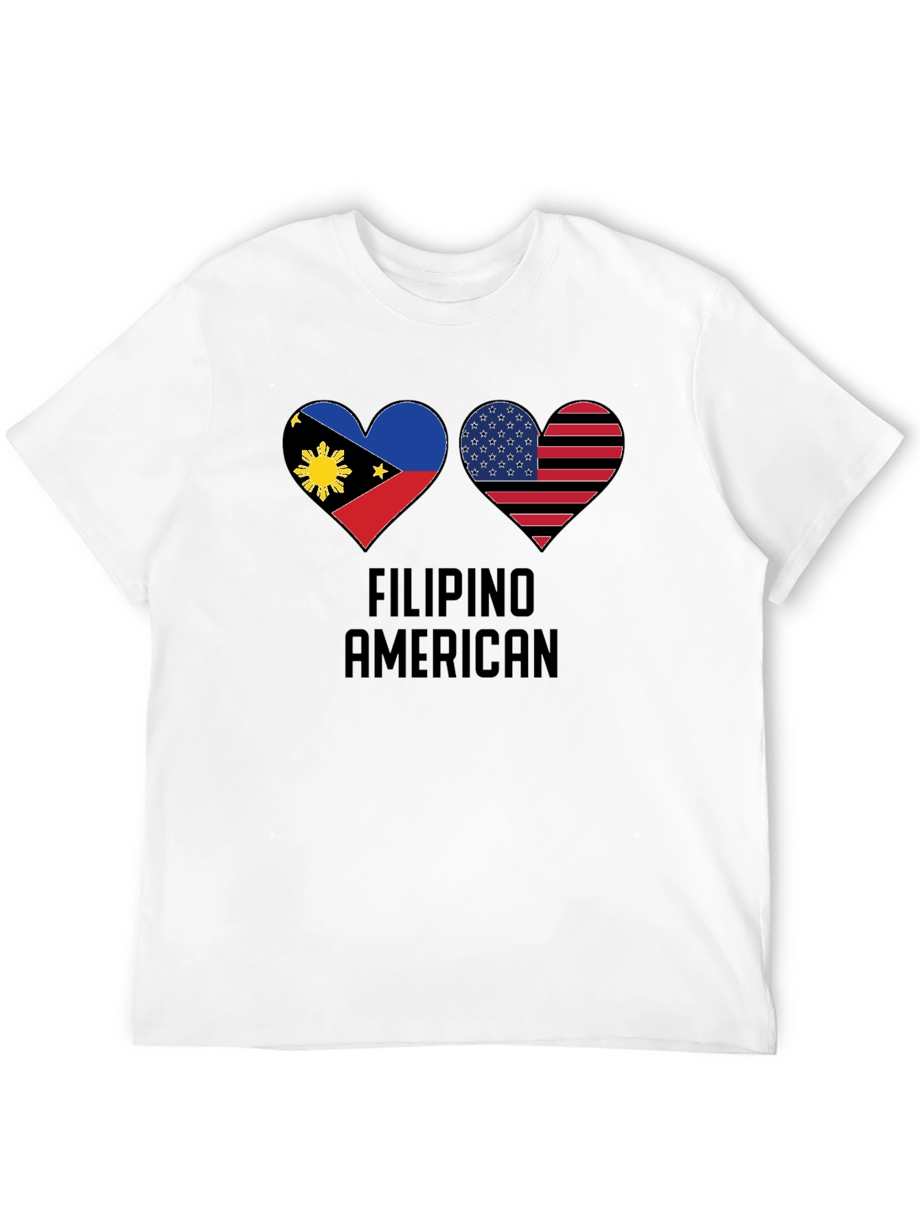 Filipino American Pride Heart T-Shirt