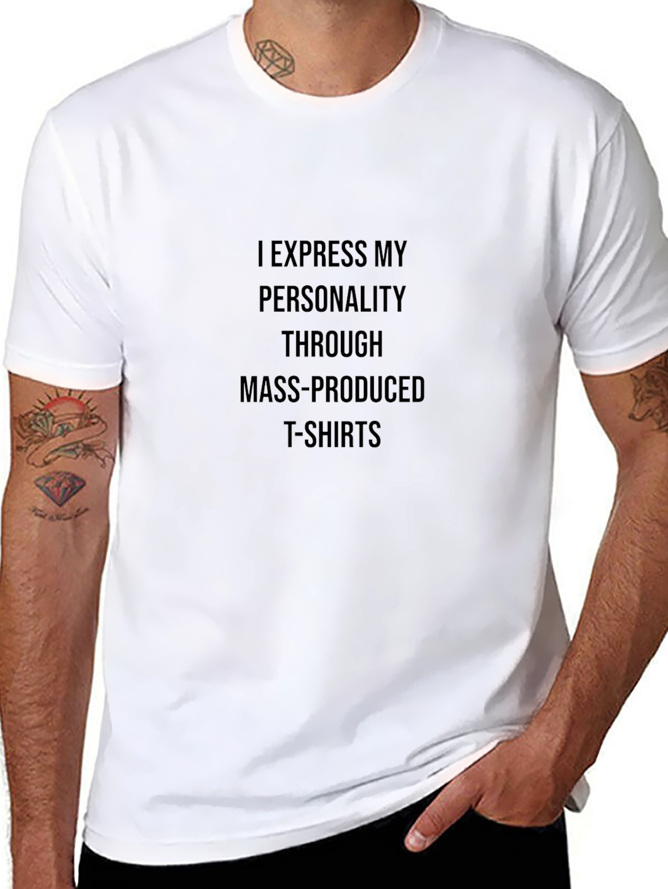Expressive Black T-Shirt: Personality Statement Tee