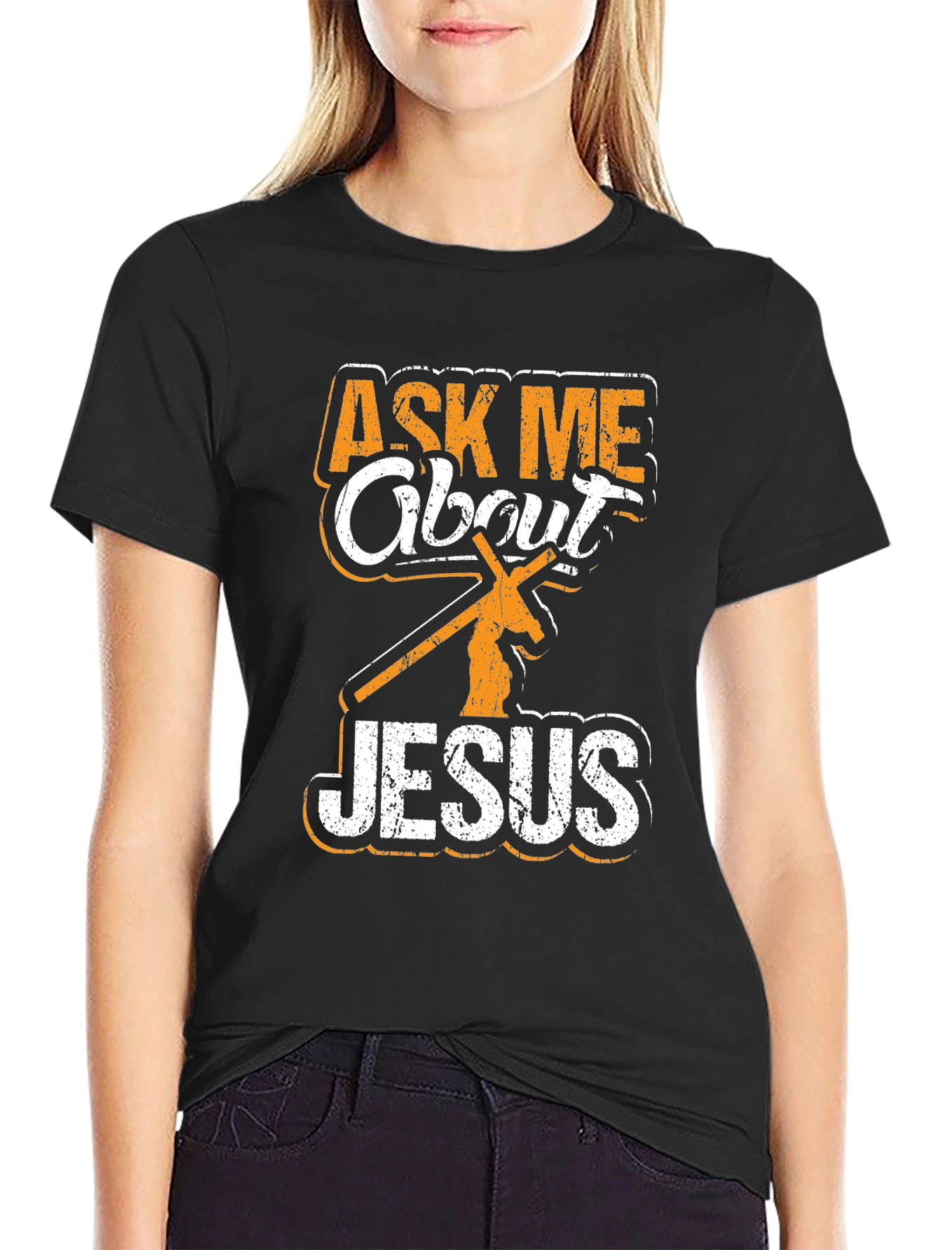 Ask Me About Jesus Graphic T-Shirt
