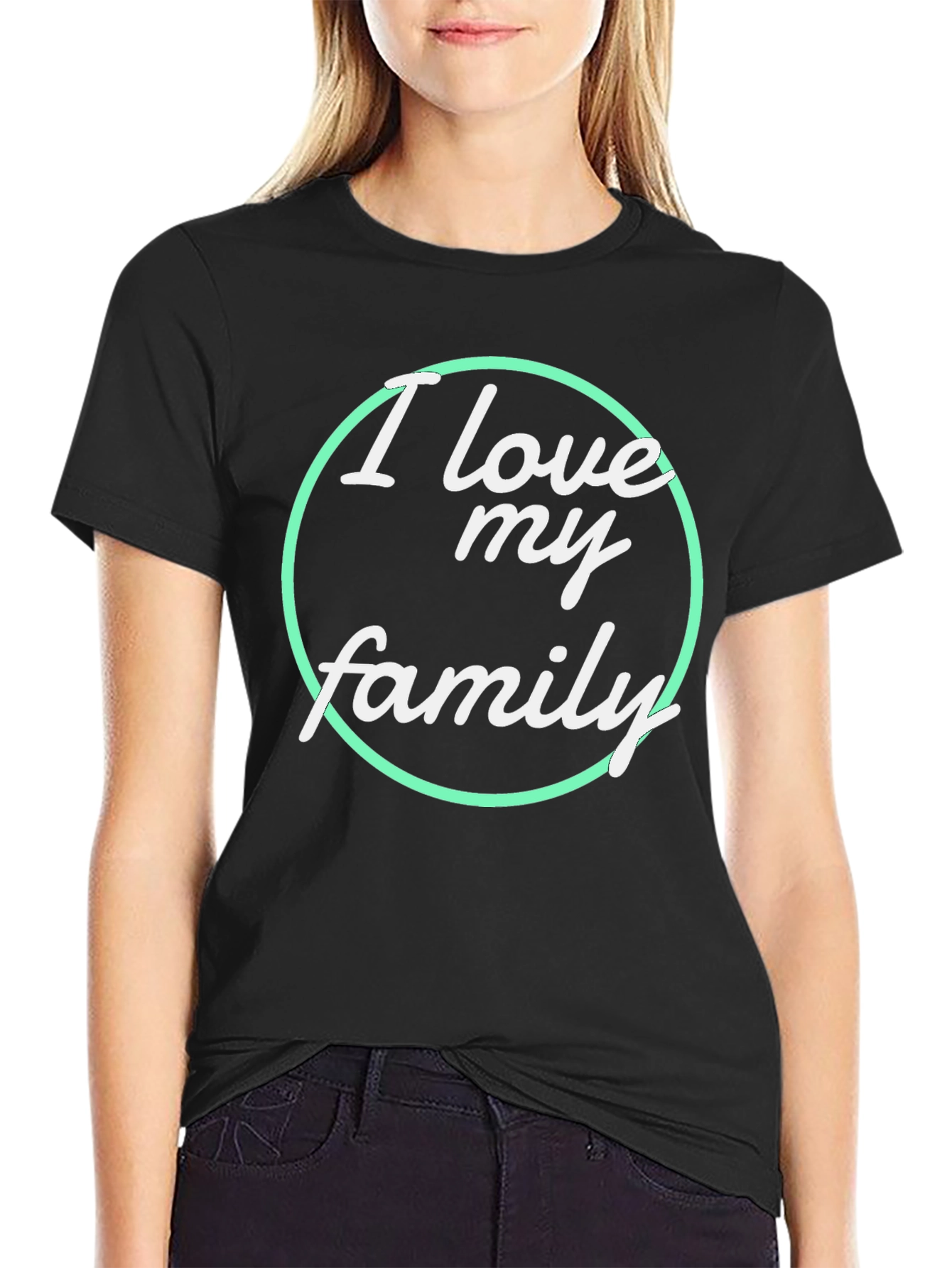 I Love My Family Graphic T-Shirt