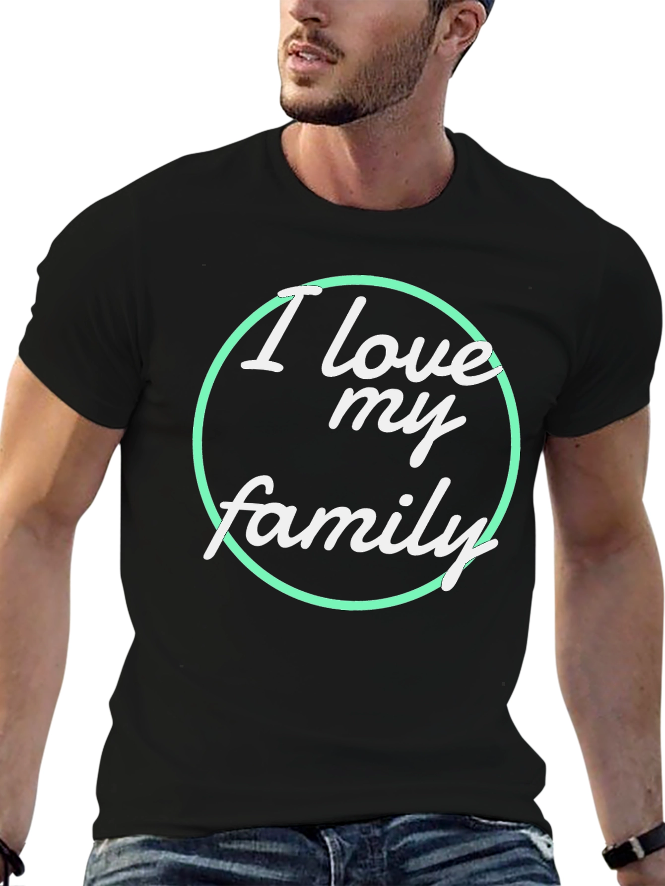 I Love My Family Graphic T-Shirt
