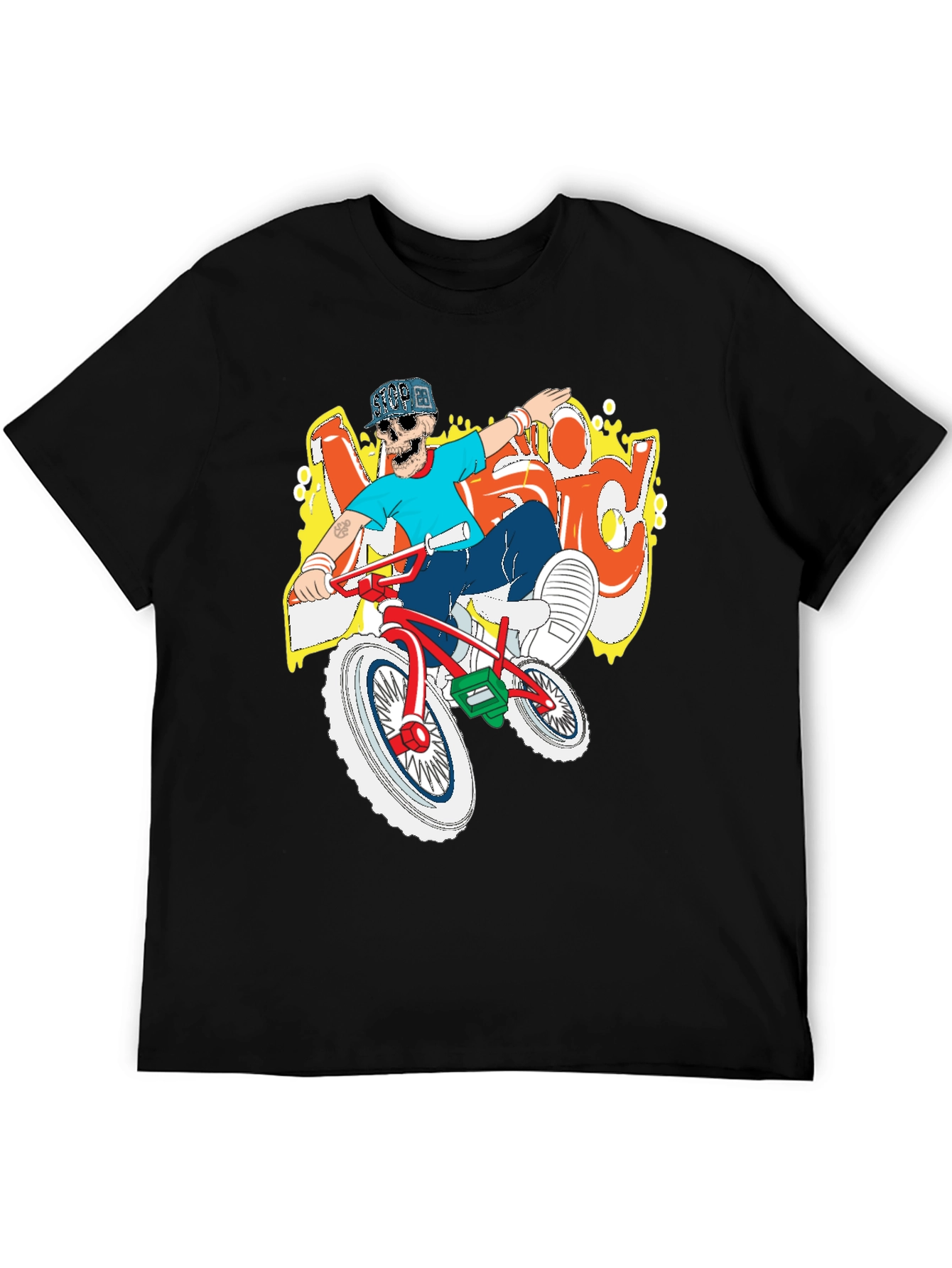 BMX Rider Skeleton Graphic Tee
