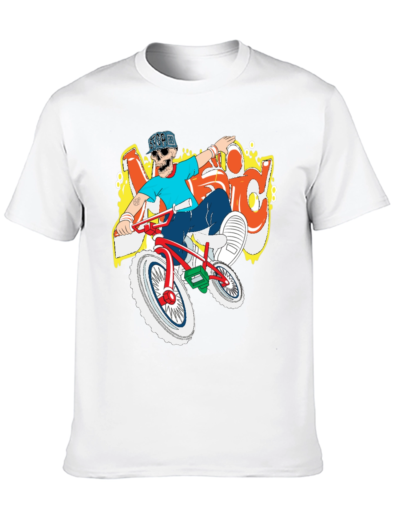 BMX Rider Skeleton Graphic Tee