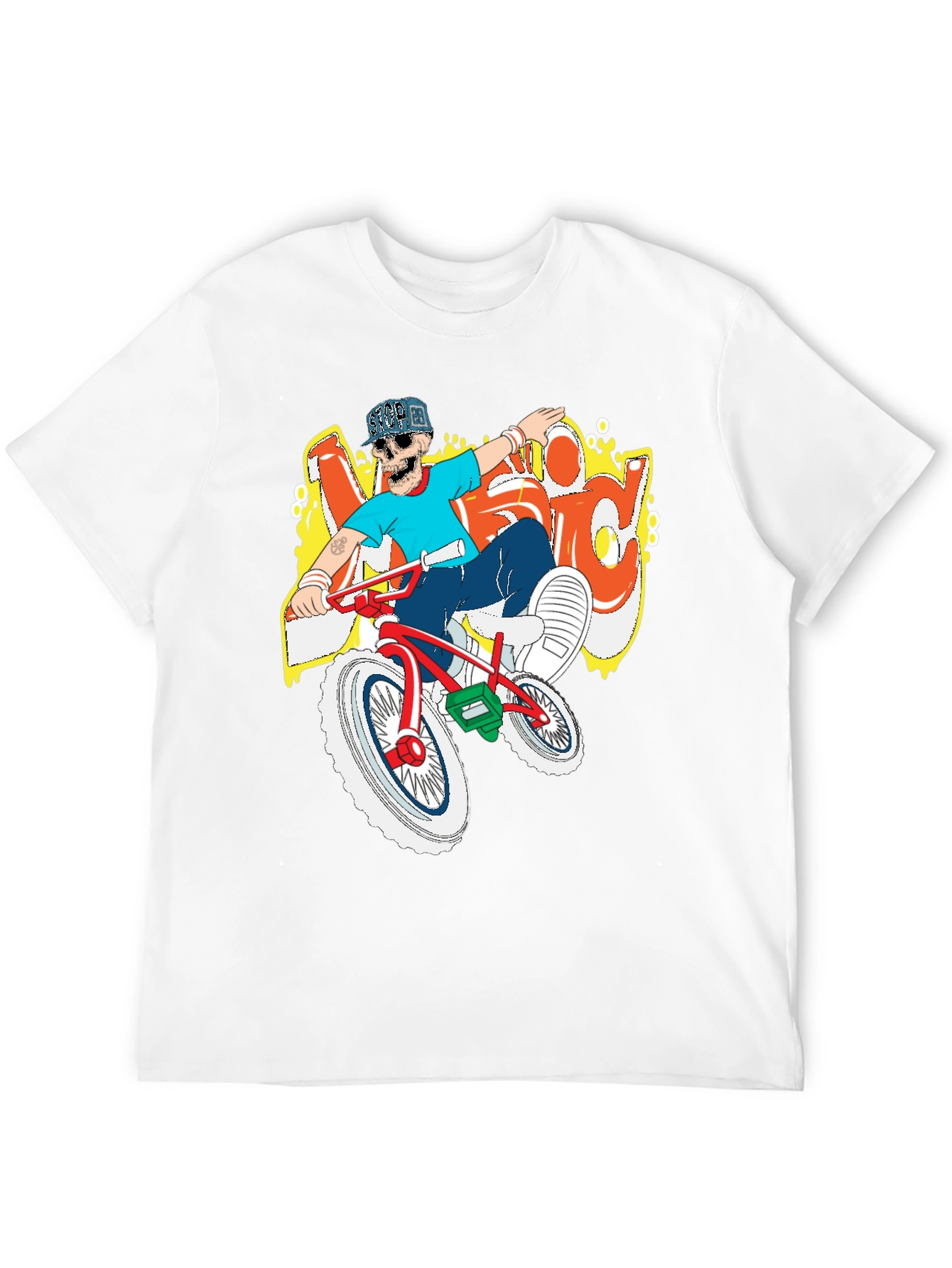 BMX Rider Skeleton Graphic Tee