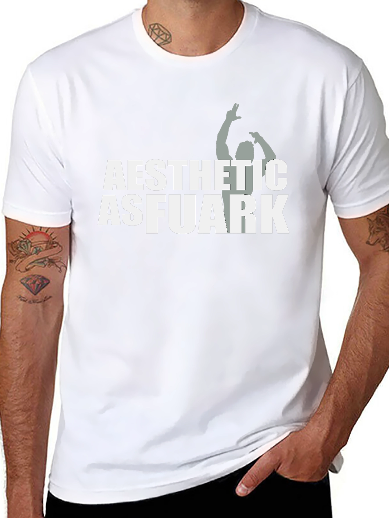 Aesthetic Asfuark Black Graphic Tee