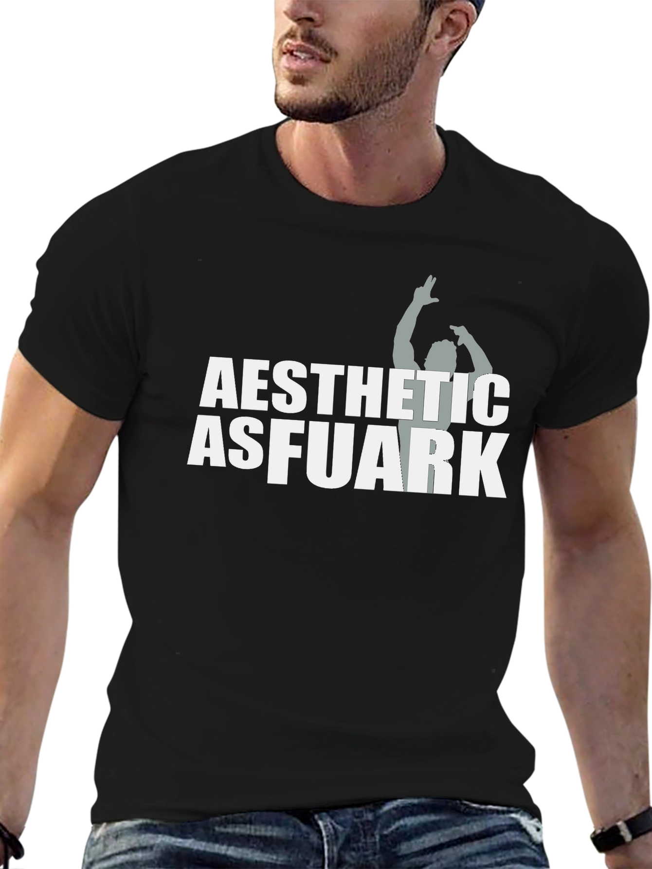 Aesthetic Asfuark Black Graphic Tee