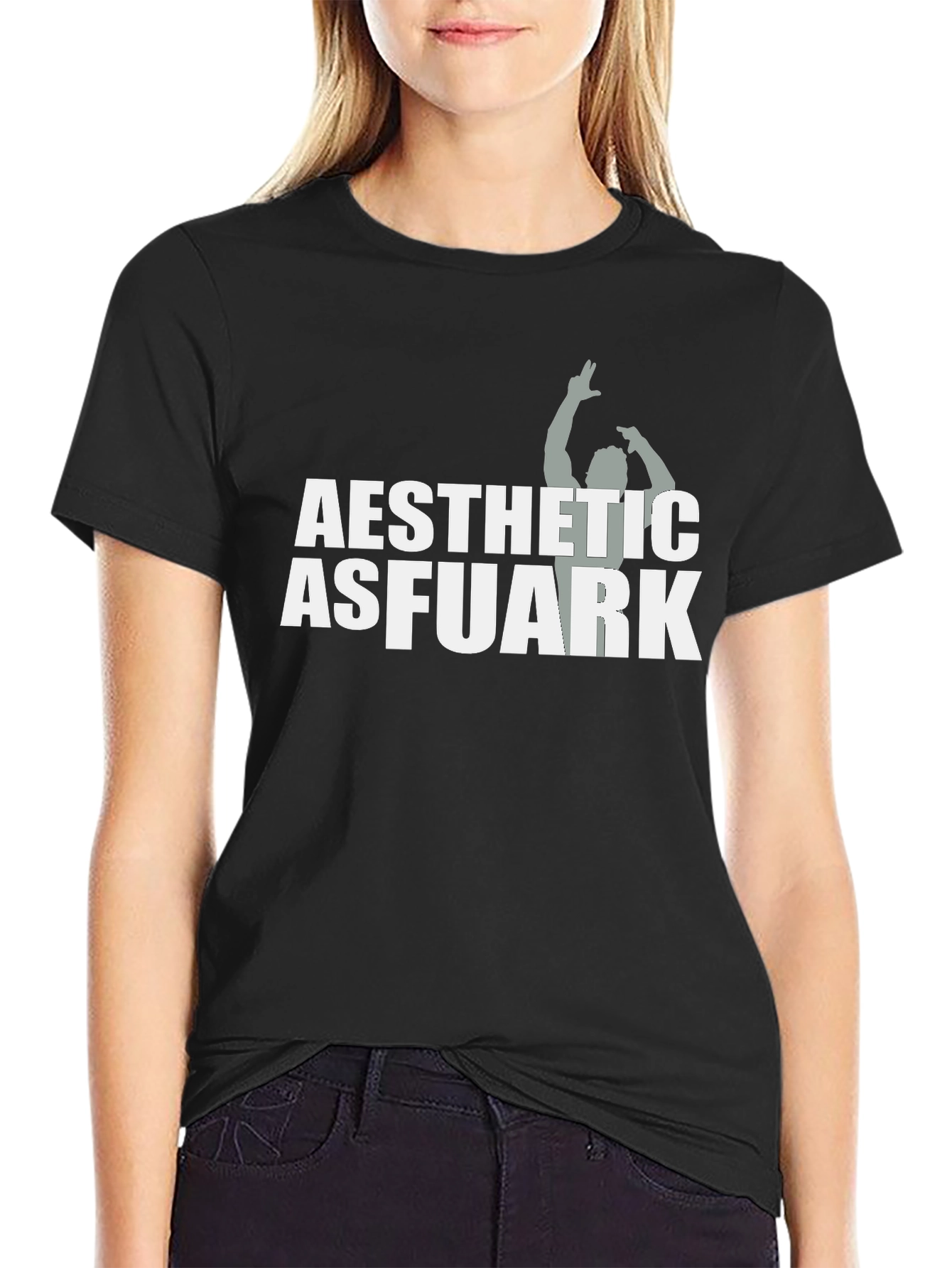 Aesthetic Asfuark Black Graphic Tee