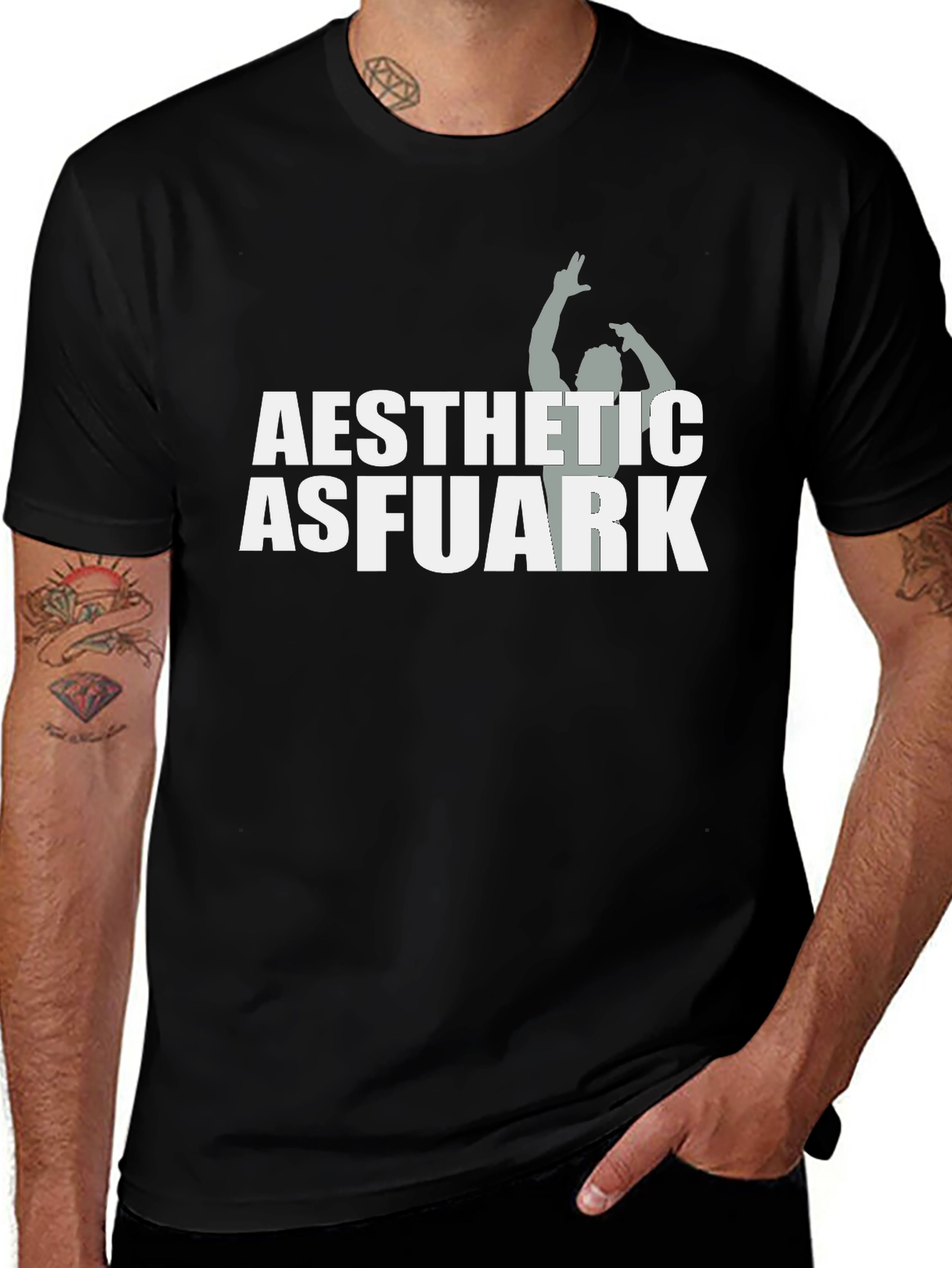 Aesthetic Asfuark Black Graphic Tee