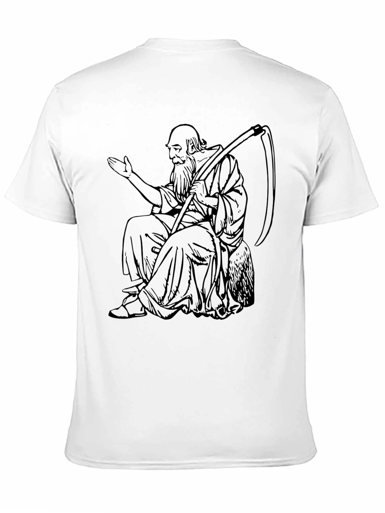 Grim Reaper on Black T-shirt